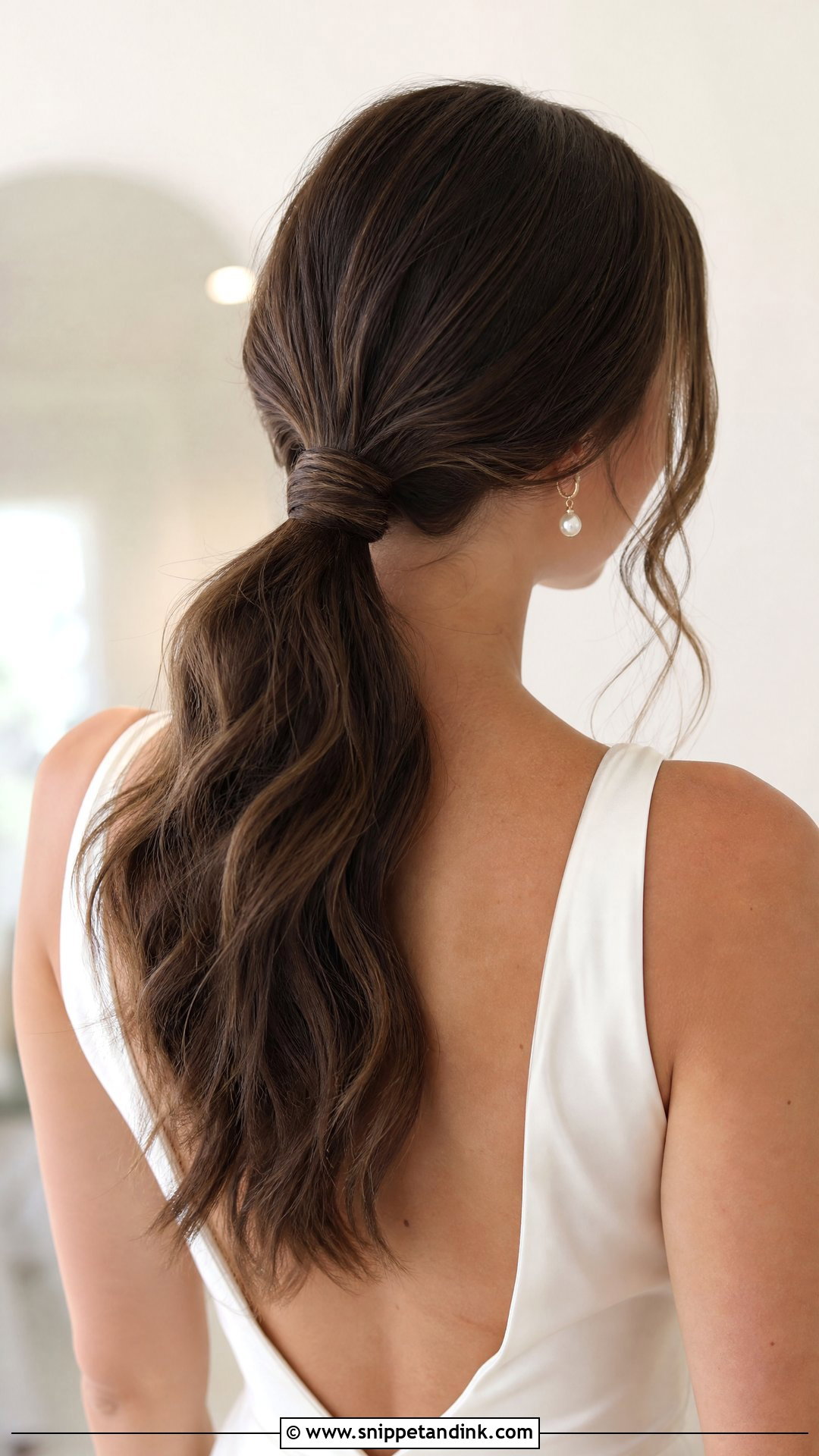Low Wedding Ponytail - Snippet and Ink - 20 Tail Wedding Hairstyles