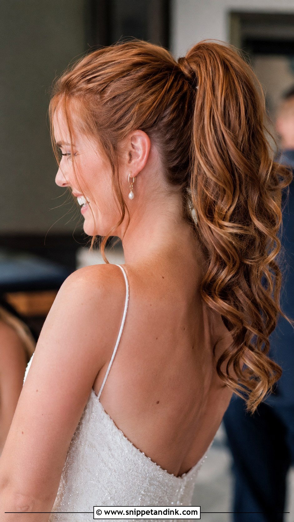 Low to High Ponytail Transformation for Receptions - Snippet and Ink - 25 High Ponytail Wedding Hair Ideas