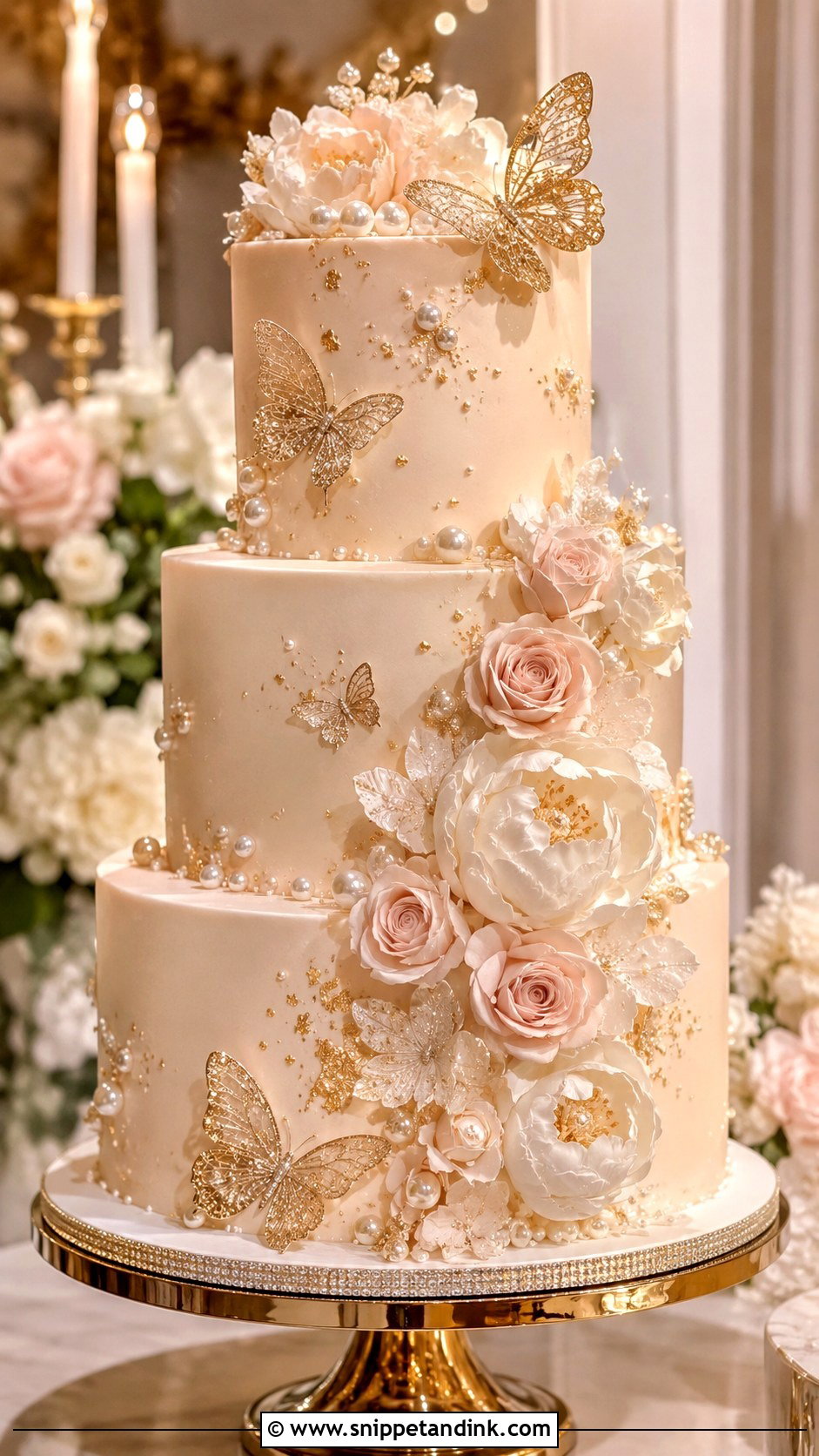 Luxury 3 Tier Butterfly Wedding Cake - Snippet and Ink - 20 3 Tier Butterfly Cake Ideas for Wedding
