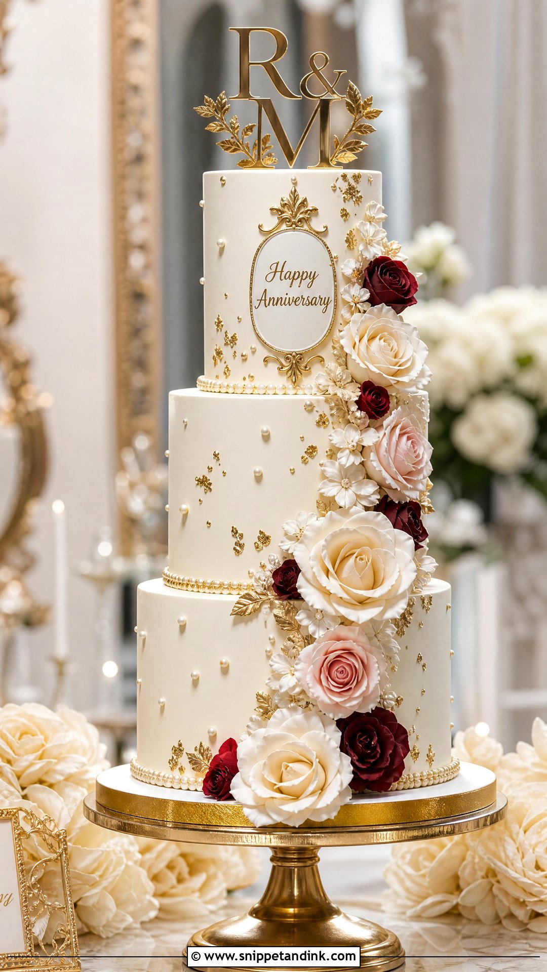 Luxury Anniversary Cake - Snippet and Ink - 30 Marriage Anniversary Cake Ideas