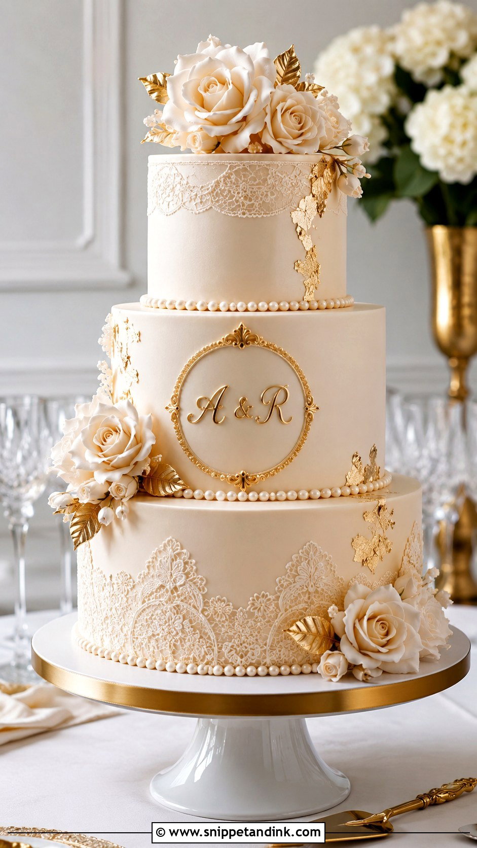 Luxury Fondant Anniversary Cake - Snippet and Ink - 20 Couple Anniversary Cake Ideas