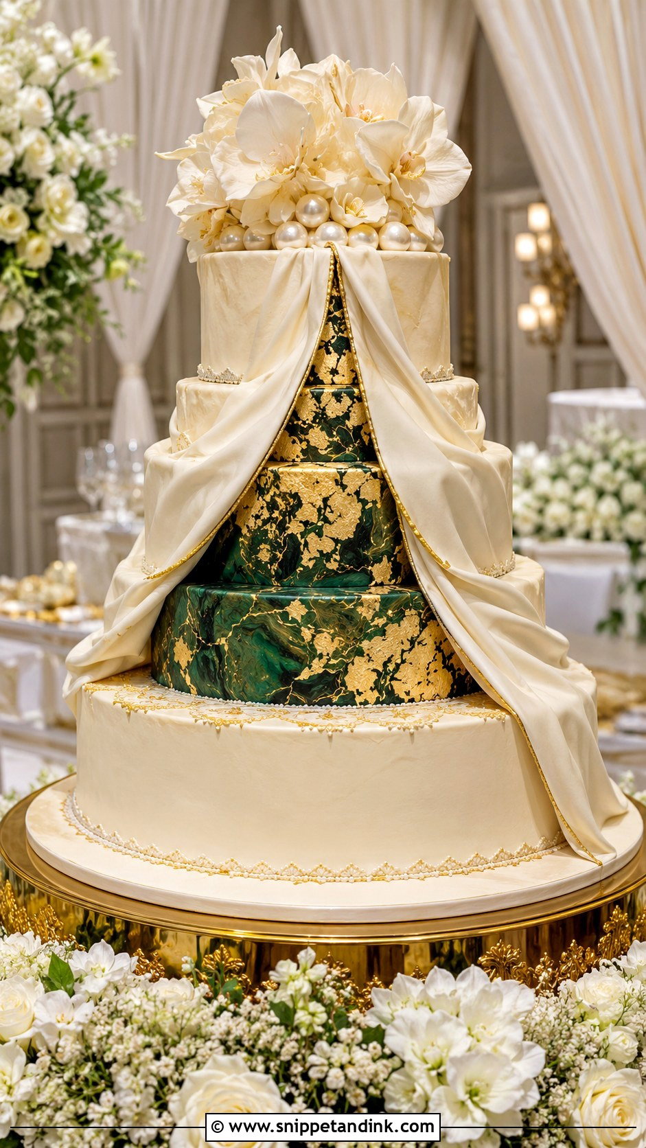 Luxury Reveal Wedding Cake - Snippet and Ink - 20 Reveal Wedding Cake Ideas