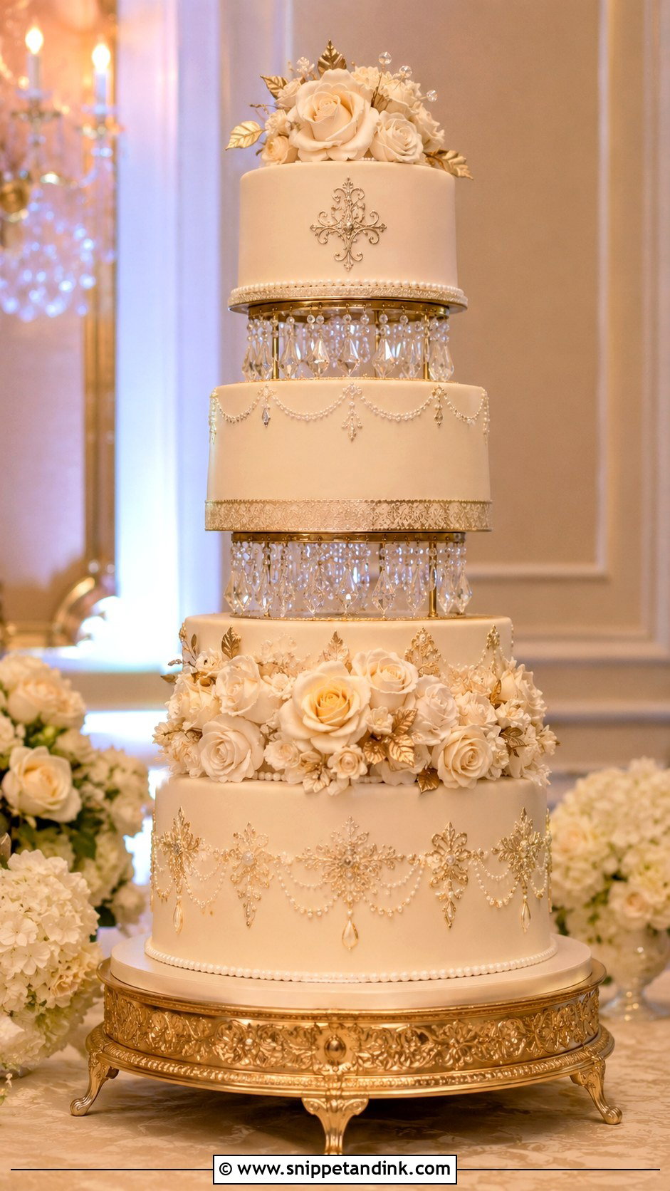 Luxury Wedding Cake Separator - Snippet and Ink - 25 Wedding Cake Separators