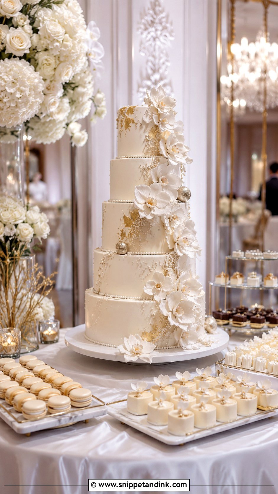 Luxury Wedding Cake Station - Snippet and Ink - 20 Wedding Cake Station Ideas