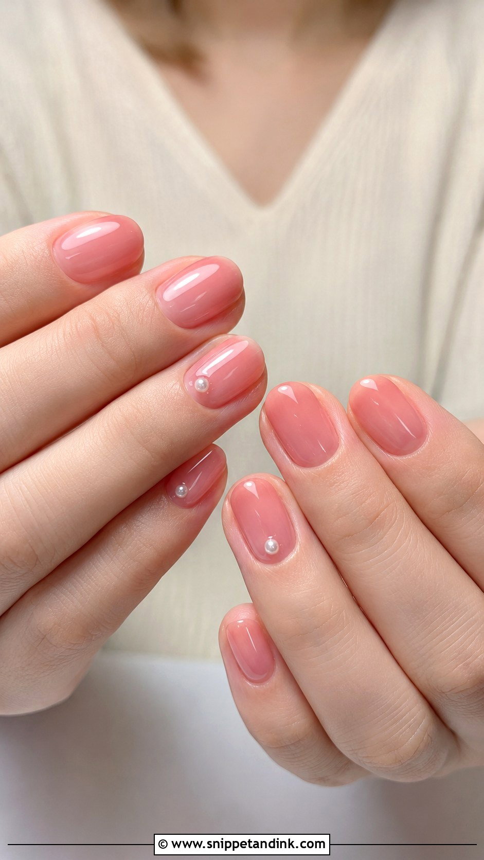 MOB Champagne Shimmer Nails - Snippet and Ink - 20 Mob Nails for Wedding