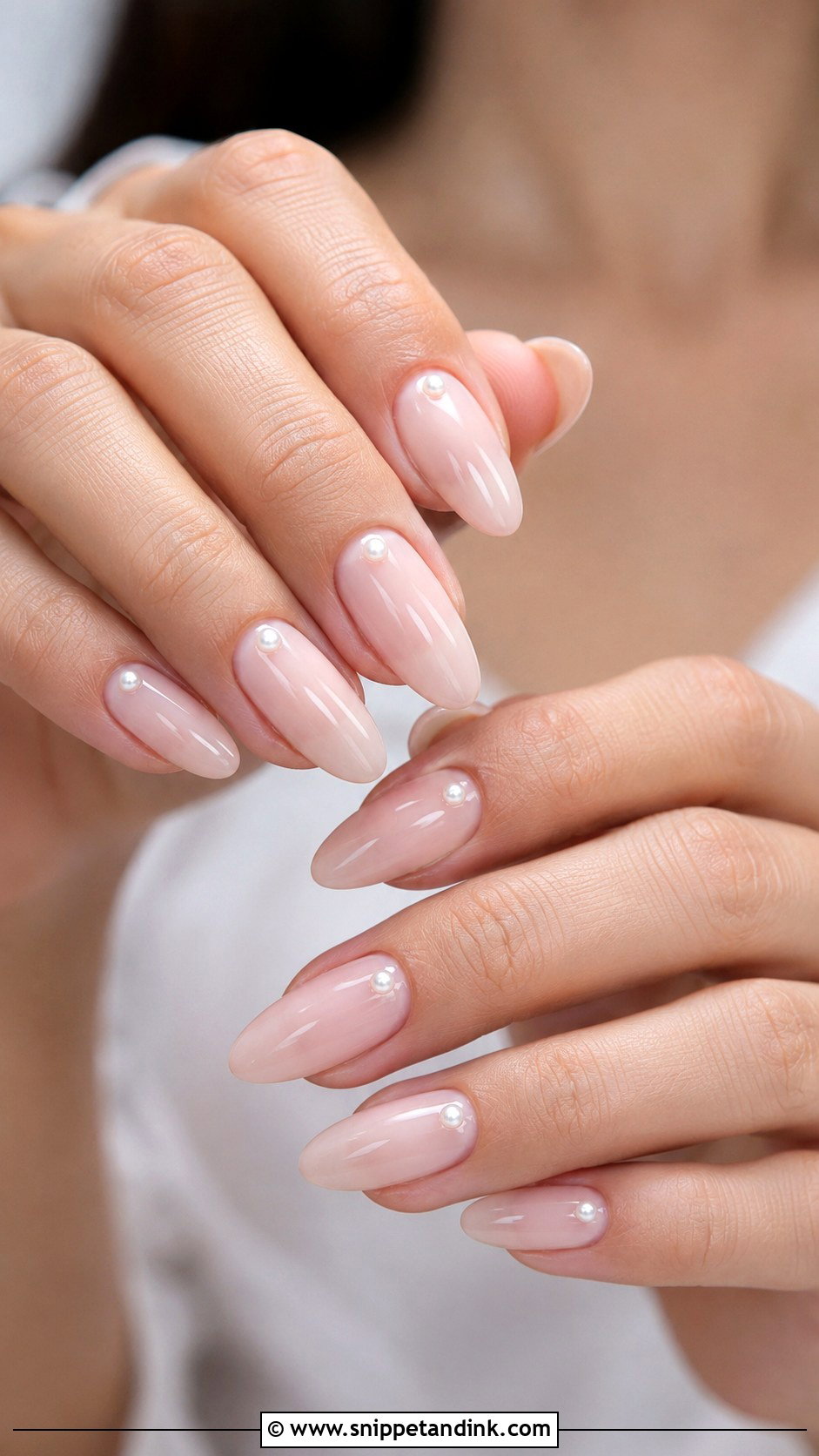 MOB Pearl Accent Nails - Snippet and Ink - 20 Mob Nails for Wedding