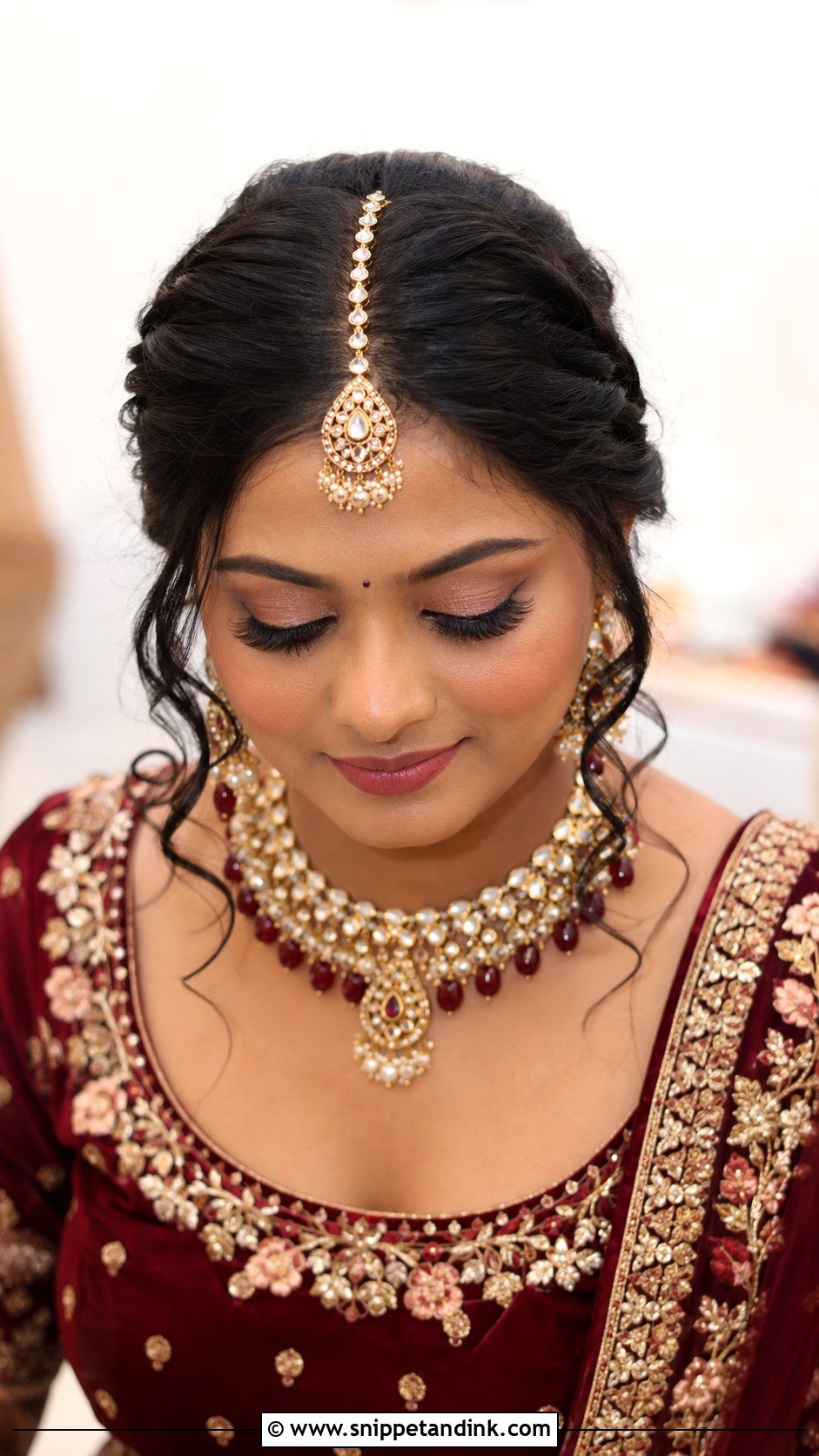 Maang Tikka Hairstyle For Chaniya Choli Wedding - Snippet and Ink - 15 Hairstyle for Chaniya Choli Wedding Ideas