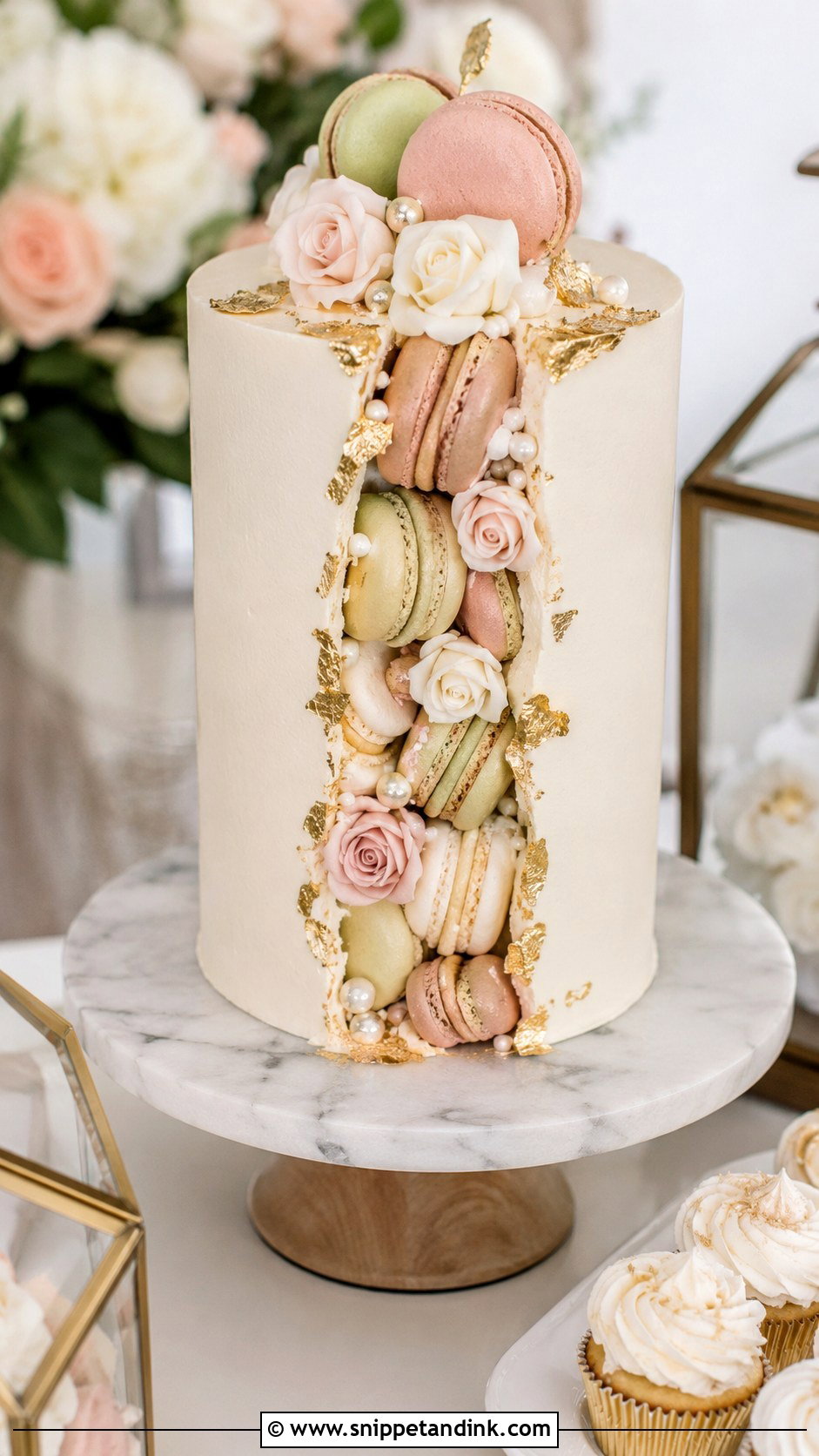 Macaron Fault Line Wedding Cake - Snippet and Ink - 20 Fault Line Cakes for Wedding