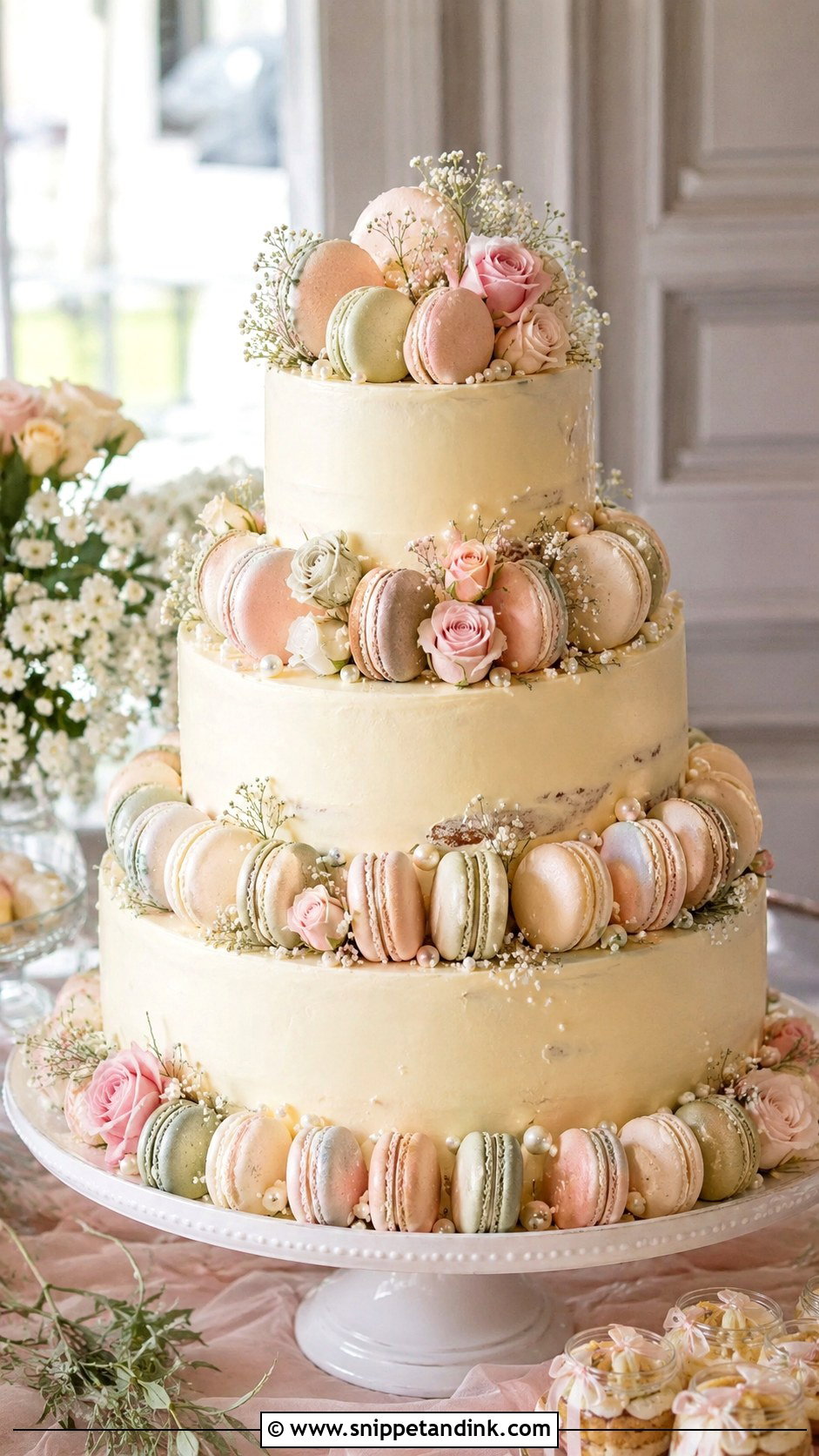 Macaron Wedding Cake - Snippet and Ink - 20 Uk Cake Design Ideas for Wedding