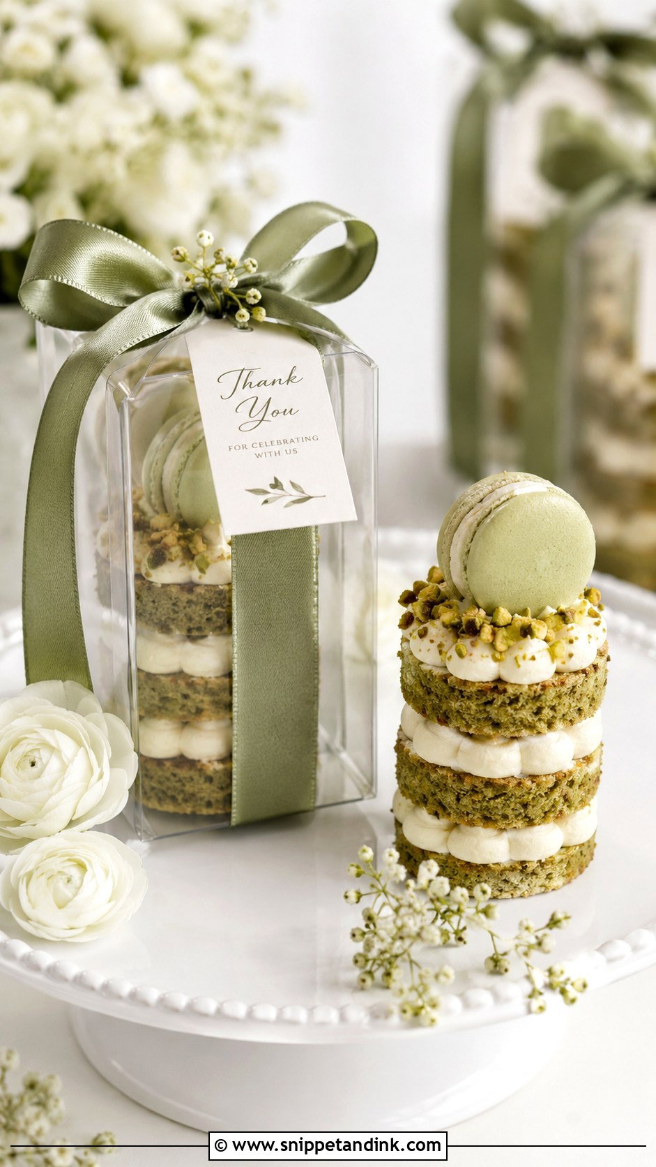 Macaron Wedding Cake Favor Box - Snippet and Ink - 20 Wedding Cake Favor Boxes