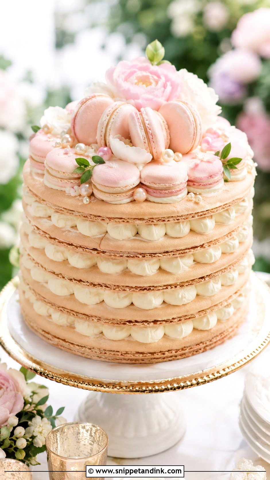 Macaron Wedding Layered Cookie Cake - Snippet and Ink - 30 Wedding Layered Cookie Cake Ideas