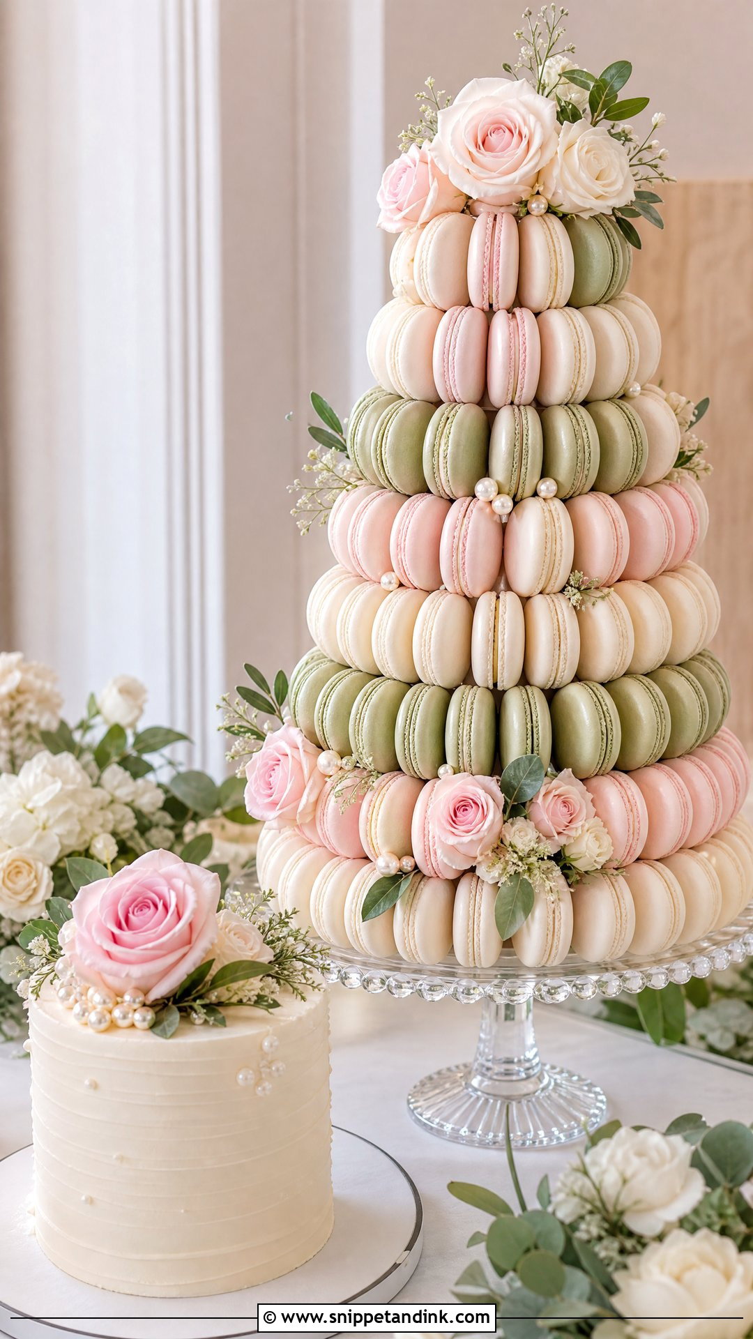 Macaron Wedding Tower - Snippet and Ink - 20 Wedding Sweets