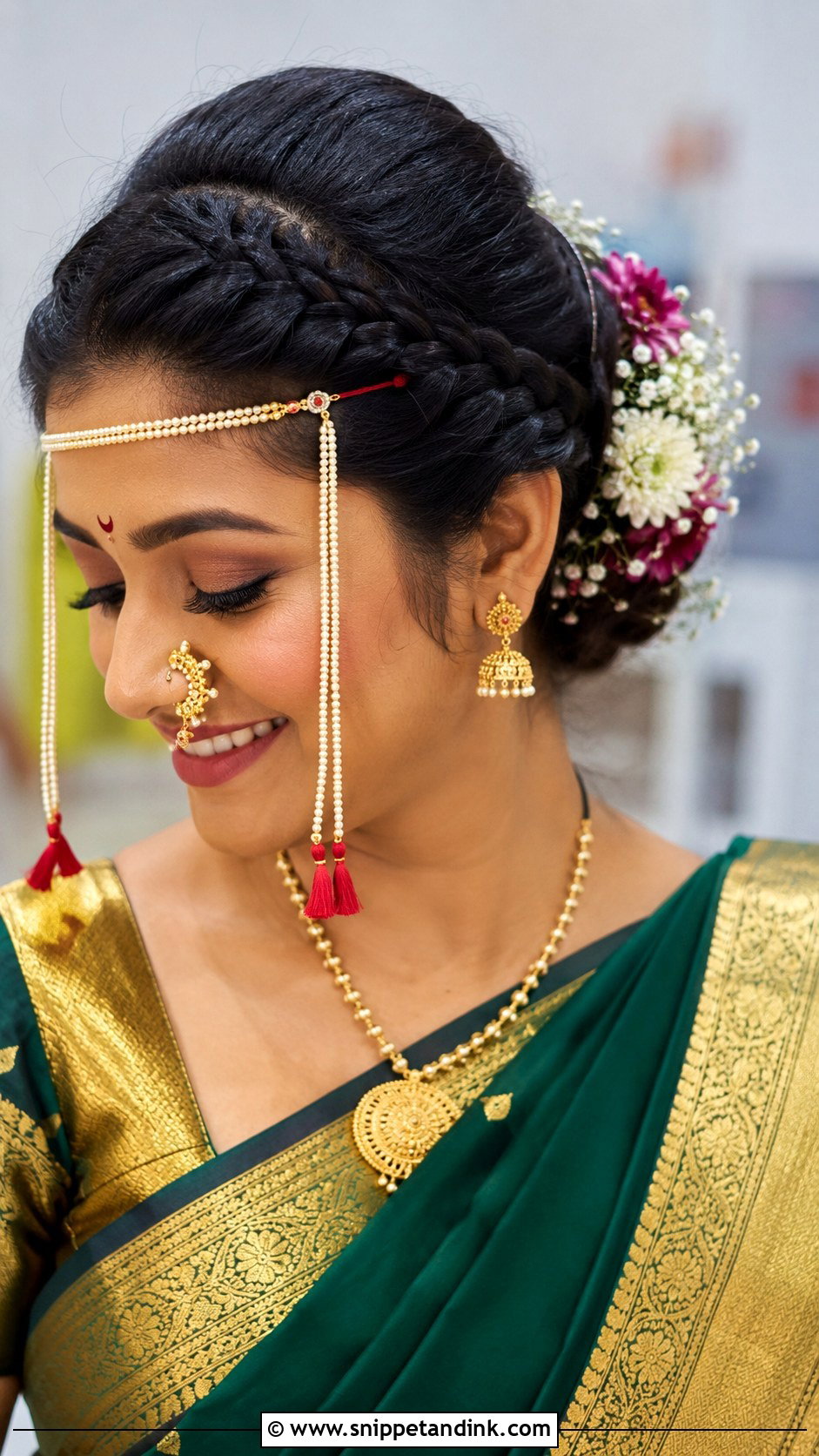 Maharashtrian Braided Hairstyle - Snippet and Ink - 25 Indian Braided Hairstyles for Wedding