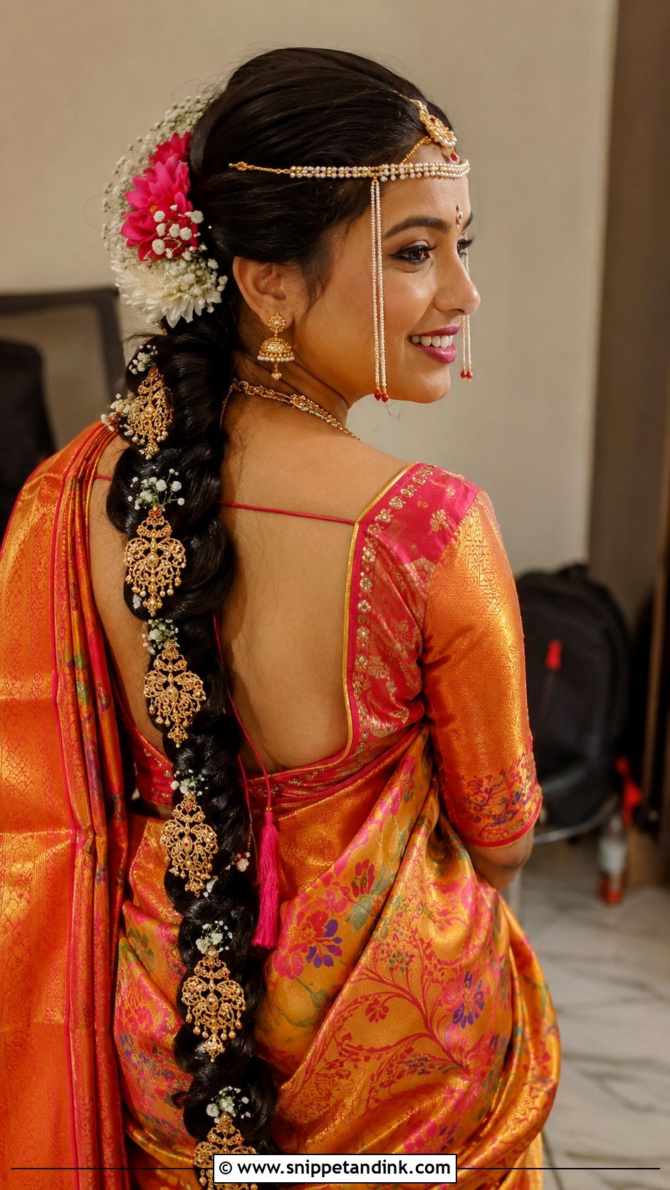 Maharashtrian Bridal Long Braid - Snippet and Ink - 15 Maharashtrian Bridal Hairstyles