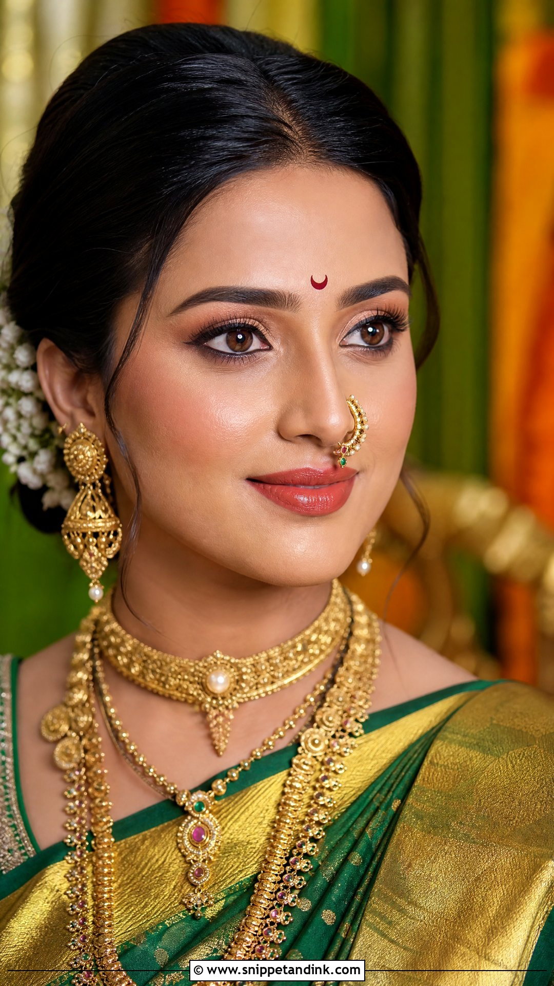 Maharashtrian Bridal Makeup Look - Snippet and Ink - 20 Indian Bride Makeup Bridal Looks