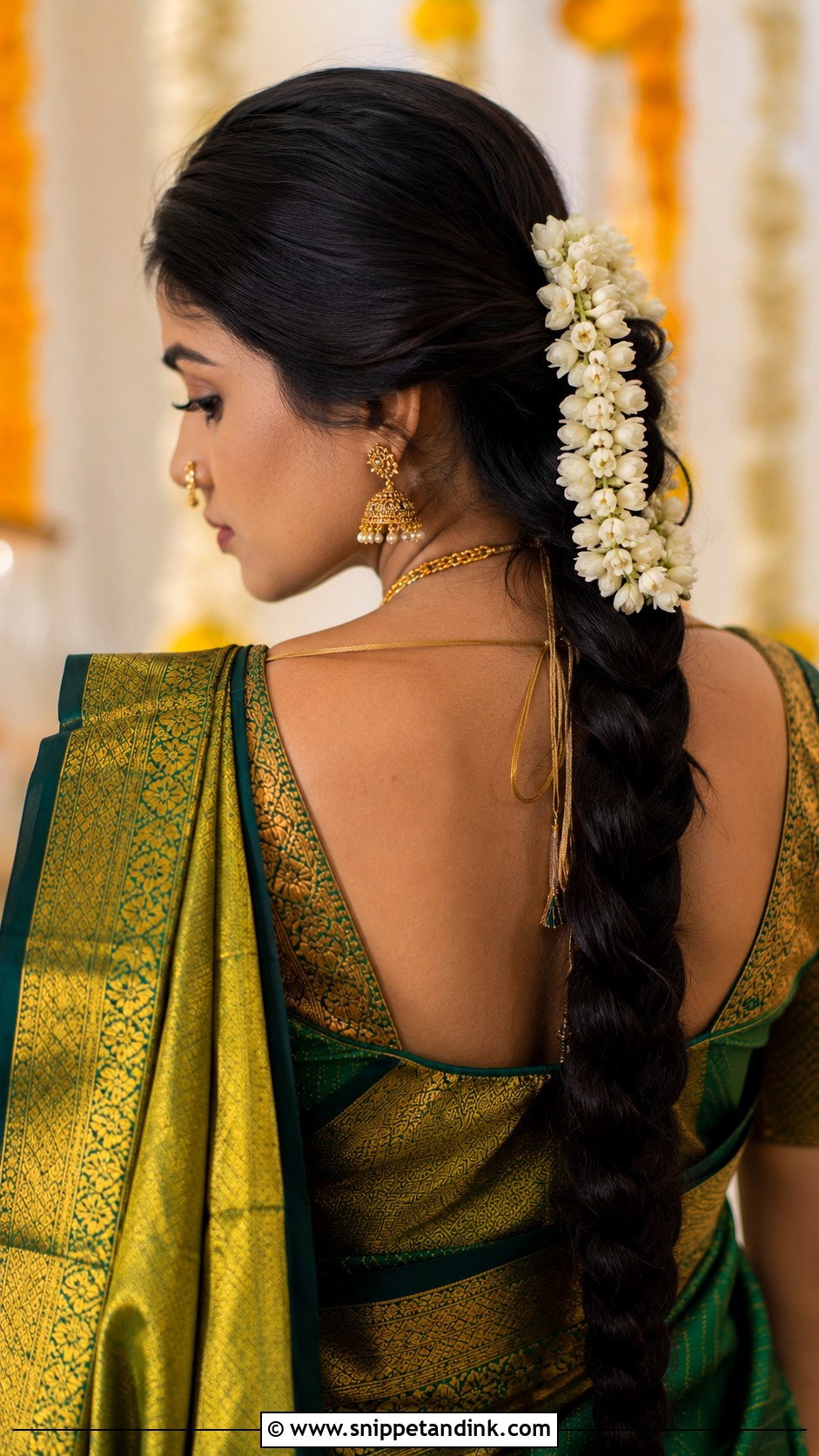 Maharashtrian Inspired Braid - Snippet and Ink - 25 South Indian Wedding Braids Hairstyles