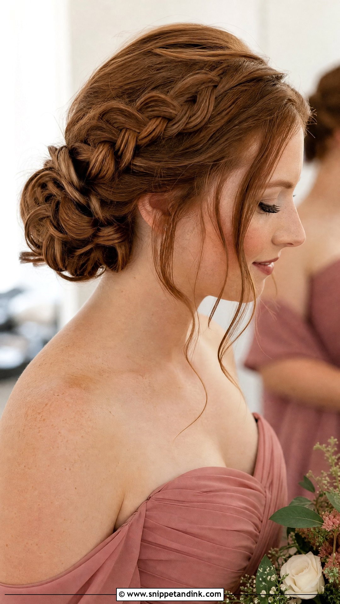 Maid Of Honor Braided Bun Updo - Snippet and Ink - 25 Maid of Honor Hairstyles Updo