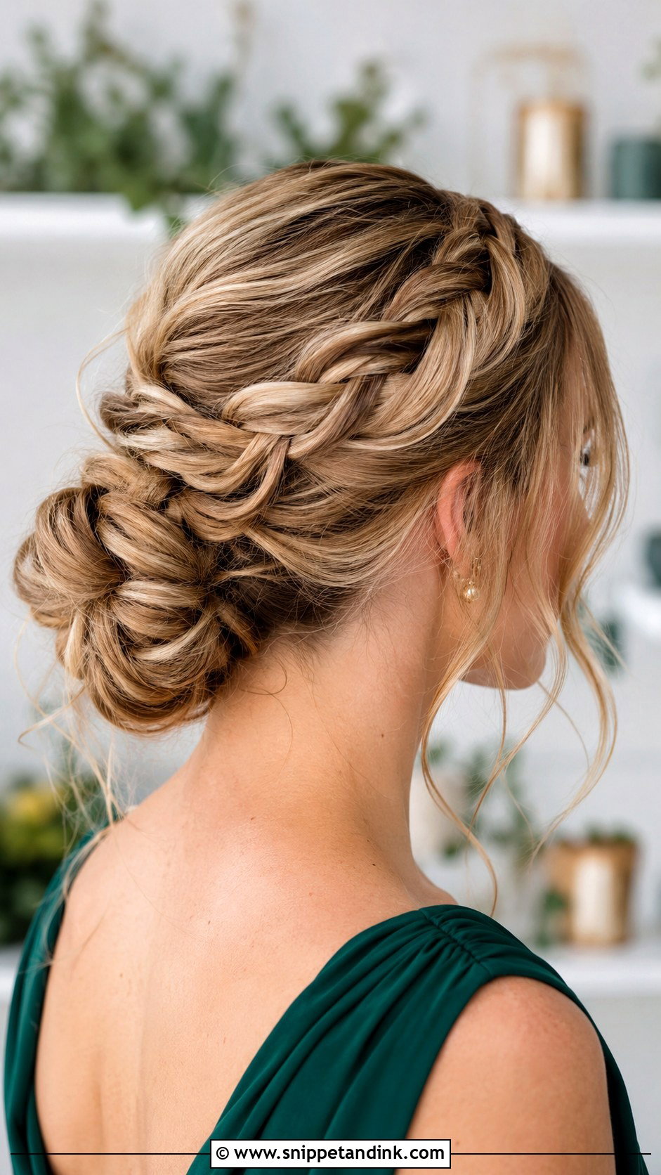 Maid Of Honor Braided Bun - Snippet and Ink - 25 Made of Honor Hairstyles