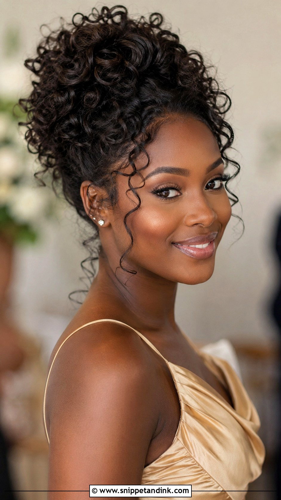 Maid Of Honor Curly Updo - Snippet and Ink - 30 Maid of Honor Hair Ideas