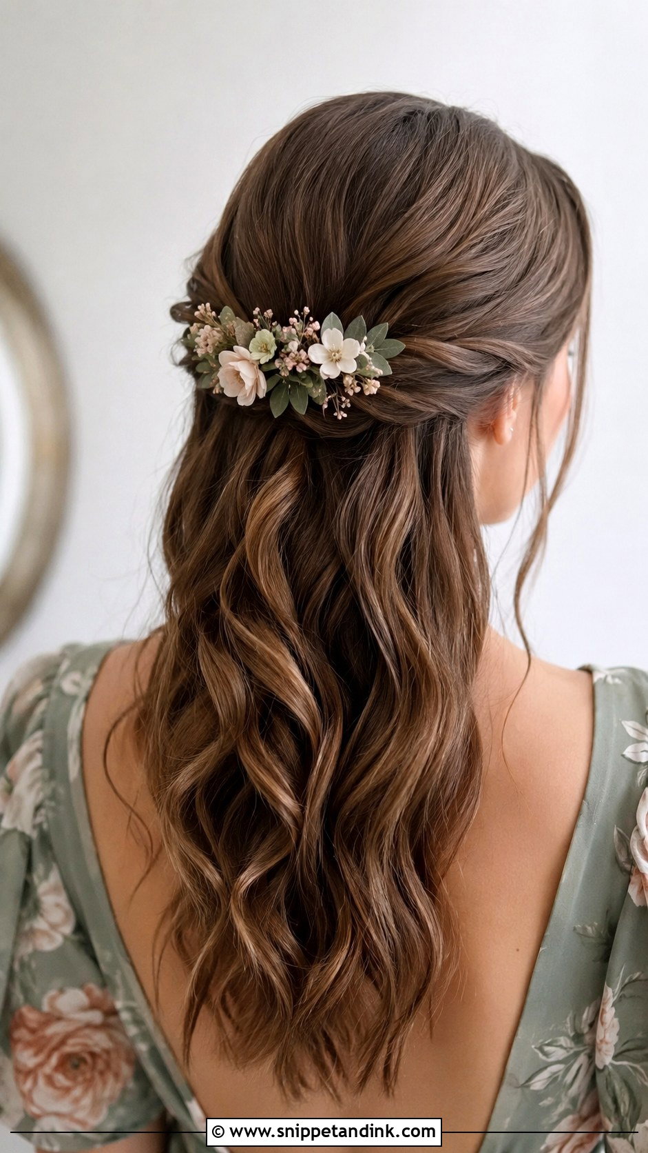 Maid Of Honor Floral Hair Clip - Snippet and Ink - 30 Maid of Honor Hair Ideas