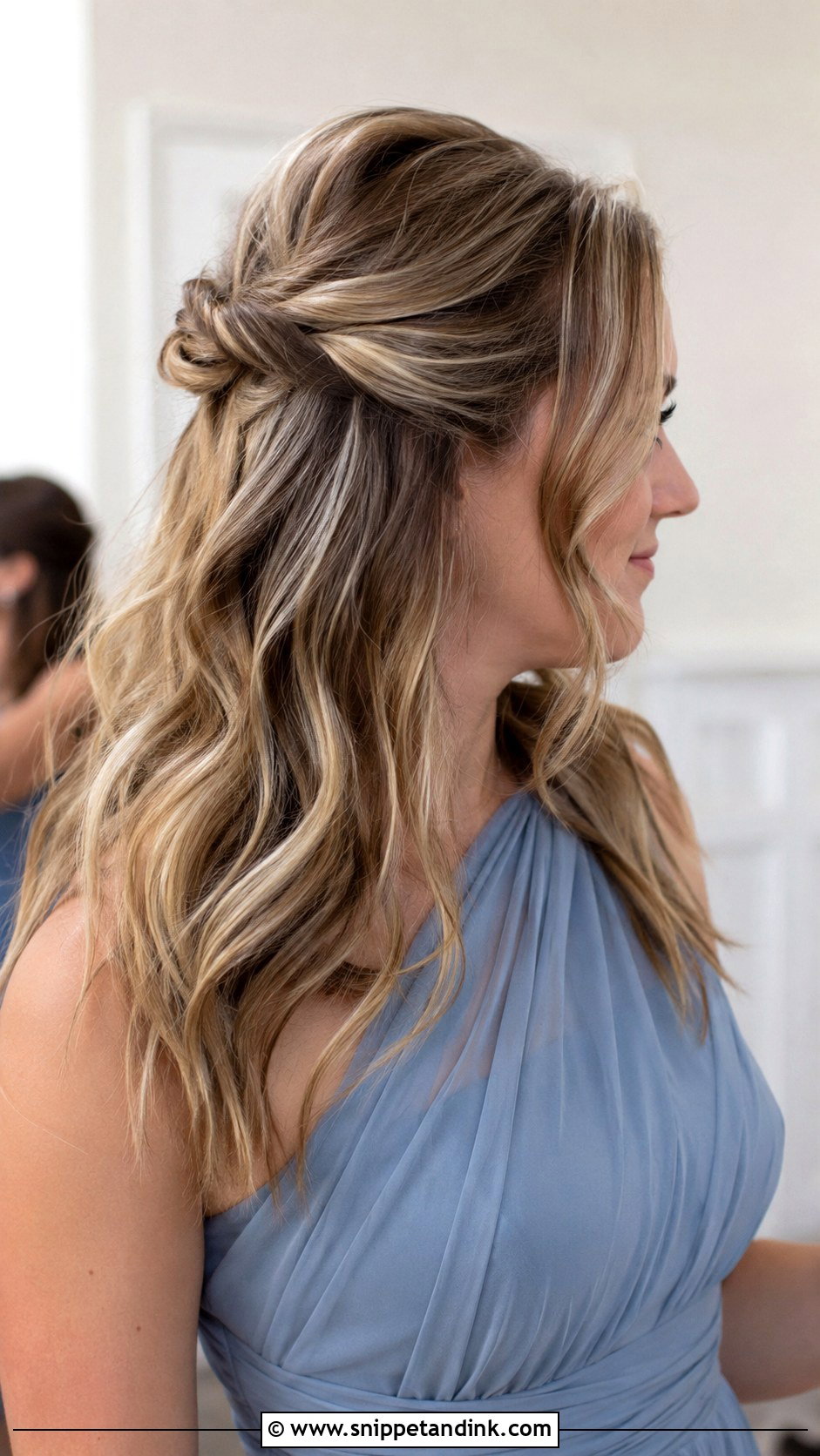 Maid Of Honor Half Up Half Down Hair - Snippet and Ink - 25 Made of Honor Hairstyles