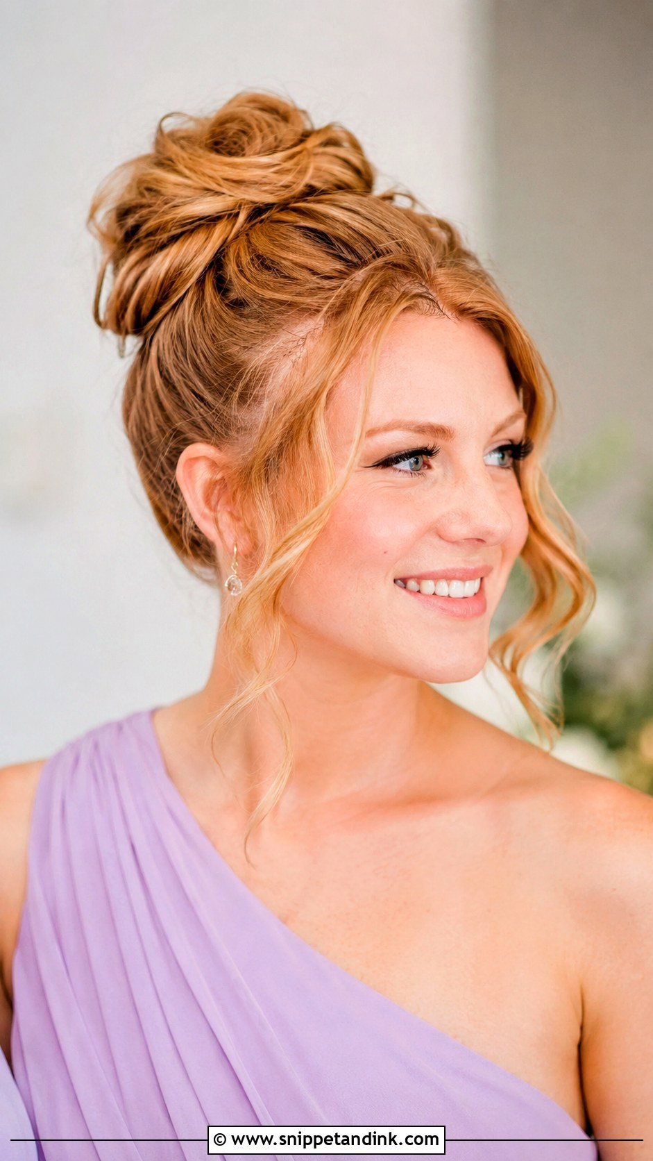 Maid Of Honor High Bun - Snippet and Ink - 25 Made of Honor Hairstyles