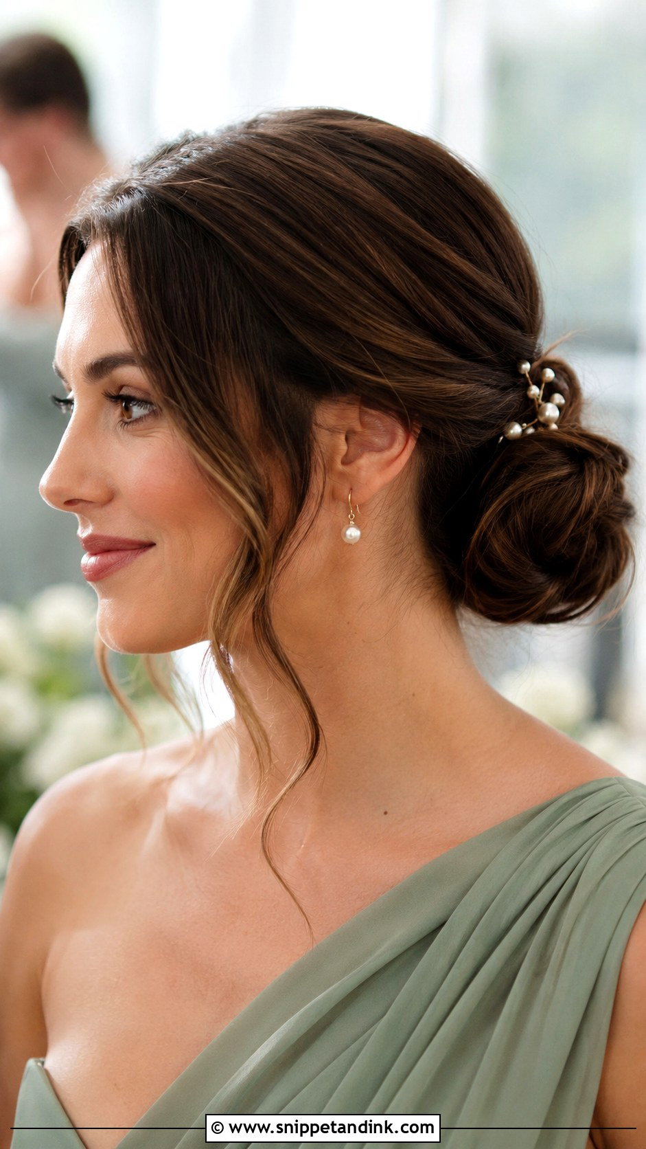 Maid Of Honor Low Bun - Snippet and Ink - 15 Maid of Honor Wedding Hair Ideas