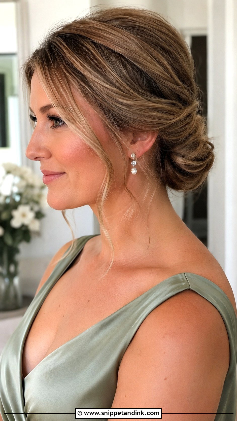Maid Of Honor Low Chignon For Long Hair - Snippet and Ink - 20 Maid of Honor Hairstyles for Long Hair