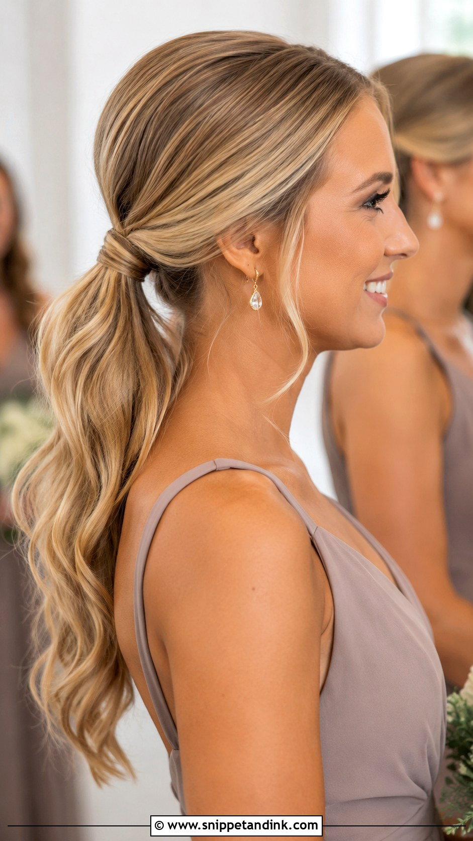 Maid Of Honor Low Ponytail - Snippet and Ink - 15 Maid of Honor Wedding Hair Ideas