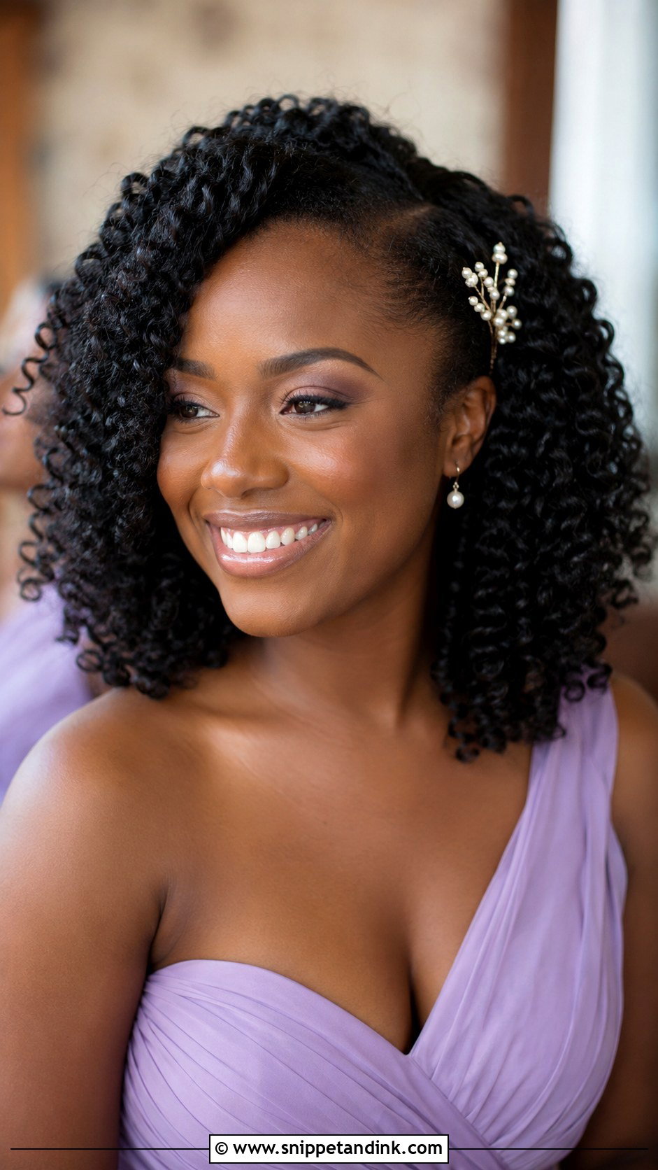 Maid Of Honor Natural Curls - Snippet and Ink - 30 Maid of Honor Hair Ideas