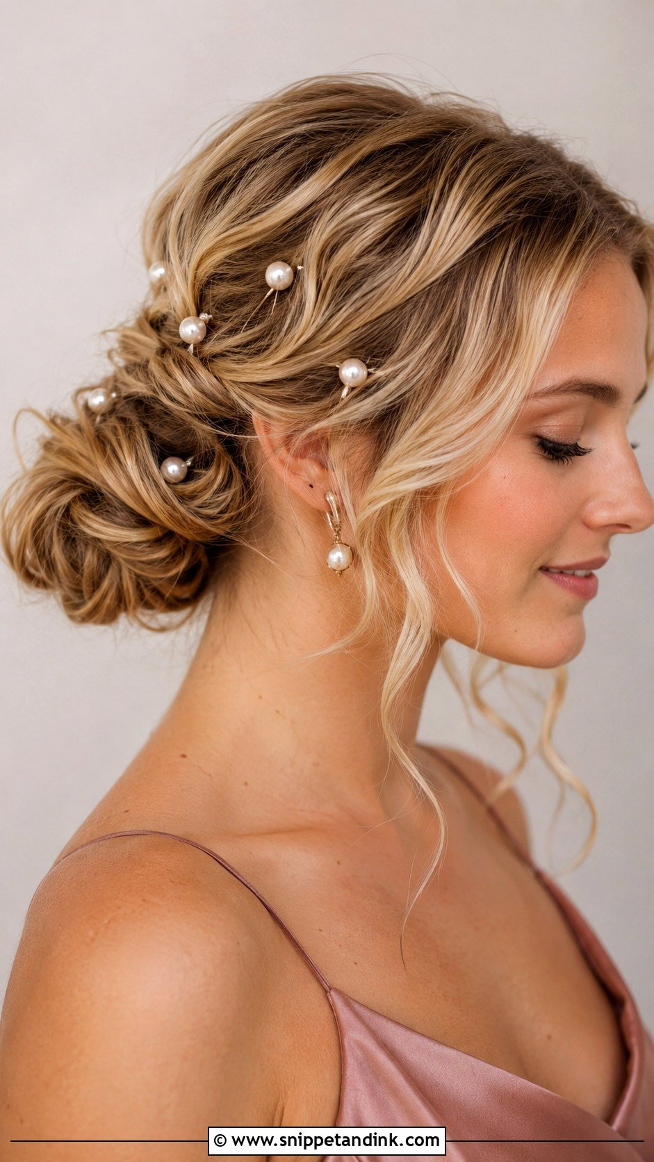 Maid Of Honor Pearl Hair Pins - Snippet and Ink - 30 Maid of Honor Hair Ideas