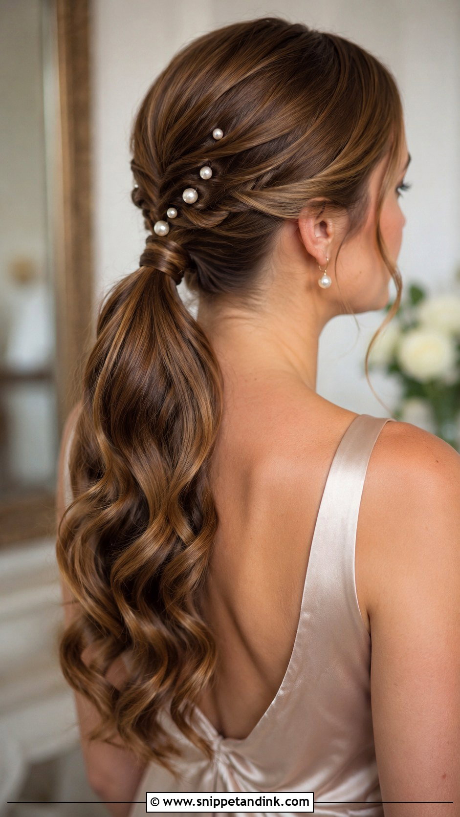 Maid Of Honor Ponytail With Pearl Pins - Snippet and Ink - 15 Maid of Honor Ponytail Hairstyles