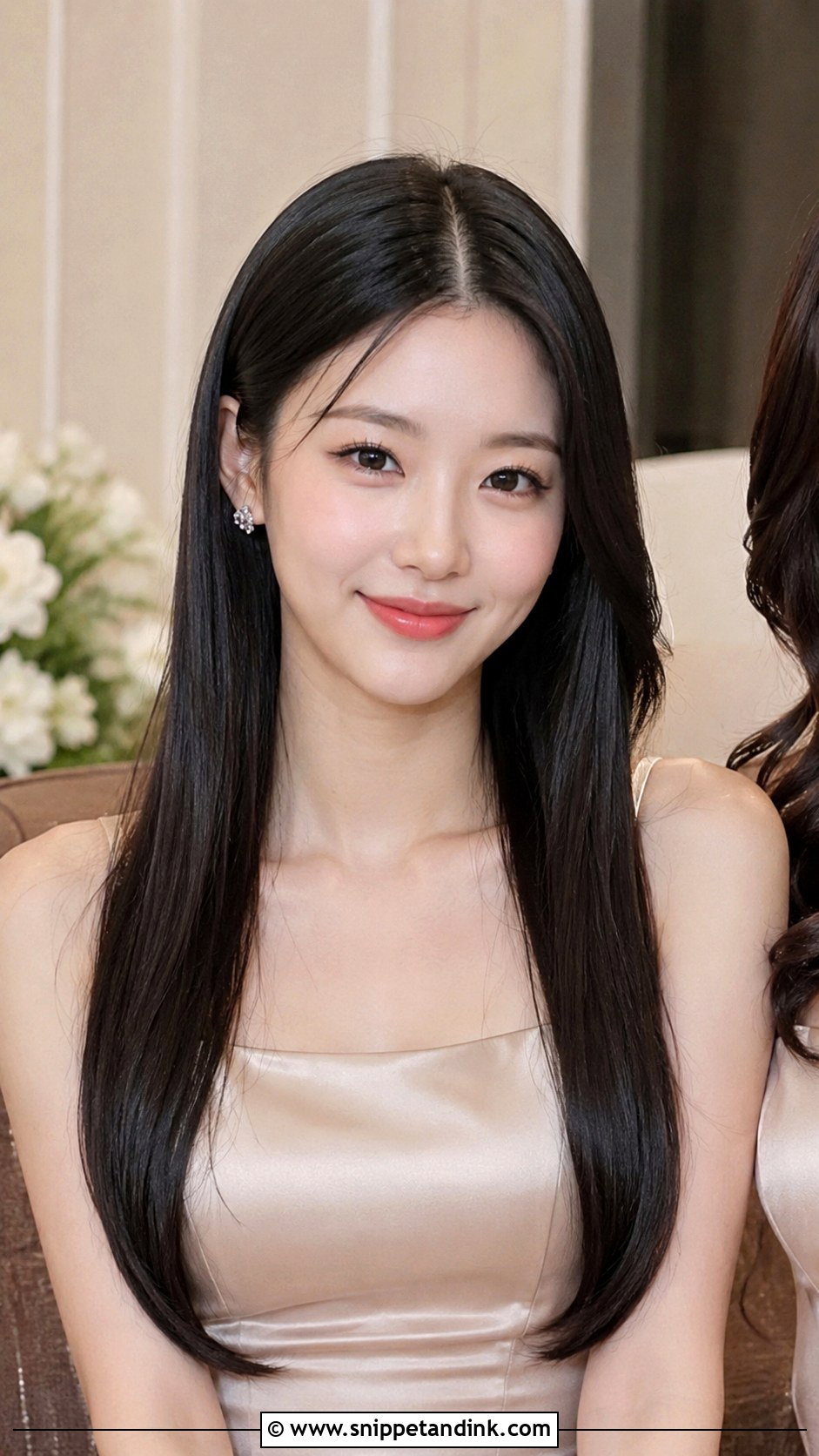 Maid Of Honor Straight Hair With Middle Part - Snippet and Ink - 20 Maid of Honor Hairstyles for Long Hair