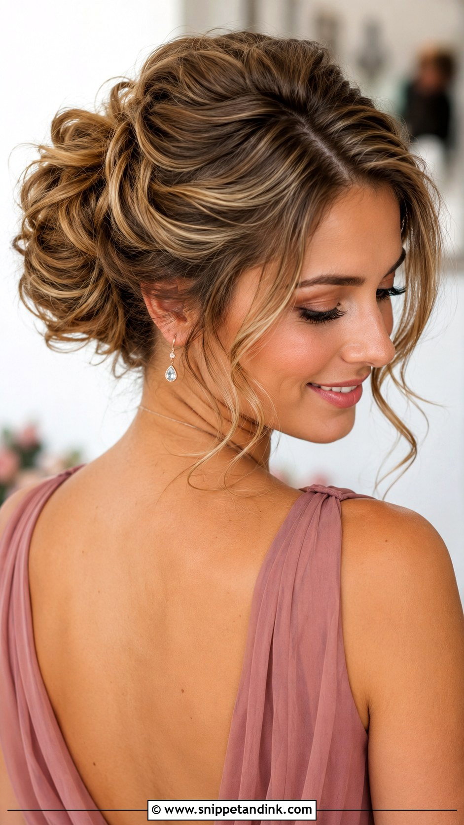 Maid Of Honor Textured Bun - Snippet and Ink - 30 Maid of Honor Hair Ideas