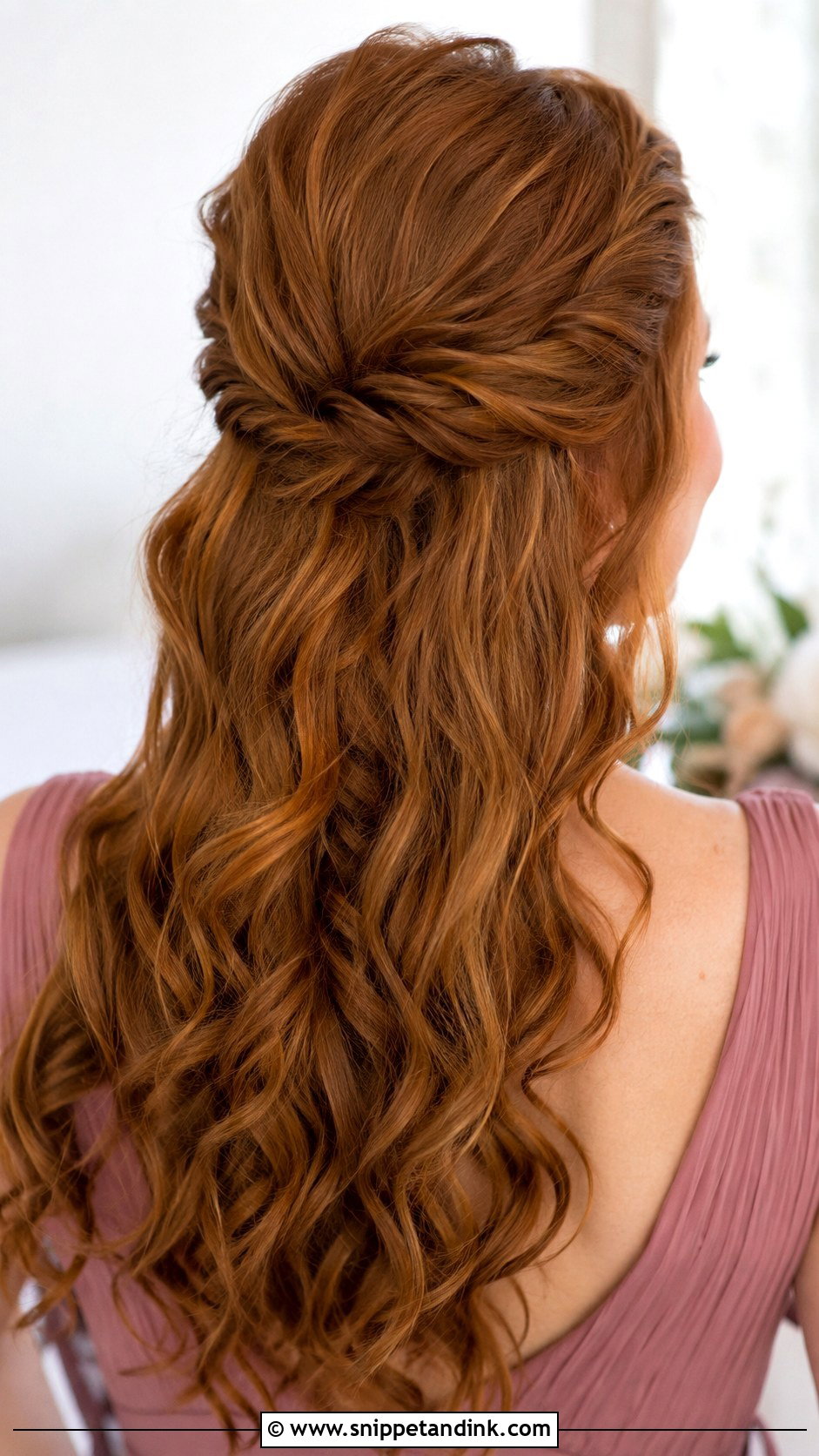 Maid Of Honor Twisted Half Up Hair - Snippet and Ink - 25 Made of Honor Hairstyles