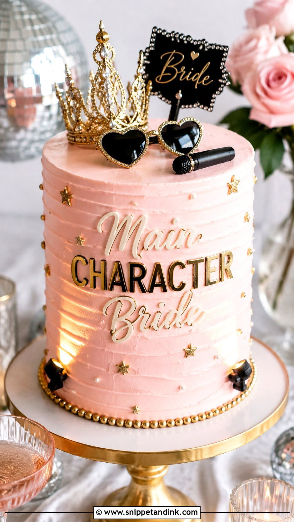 Main Character Bride Cake - Snippet and Ink - 20 Funny Bachelorette Cake Ideas for Wedding