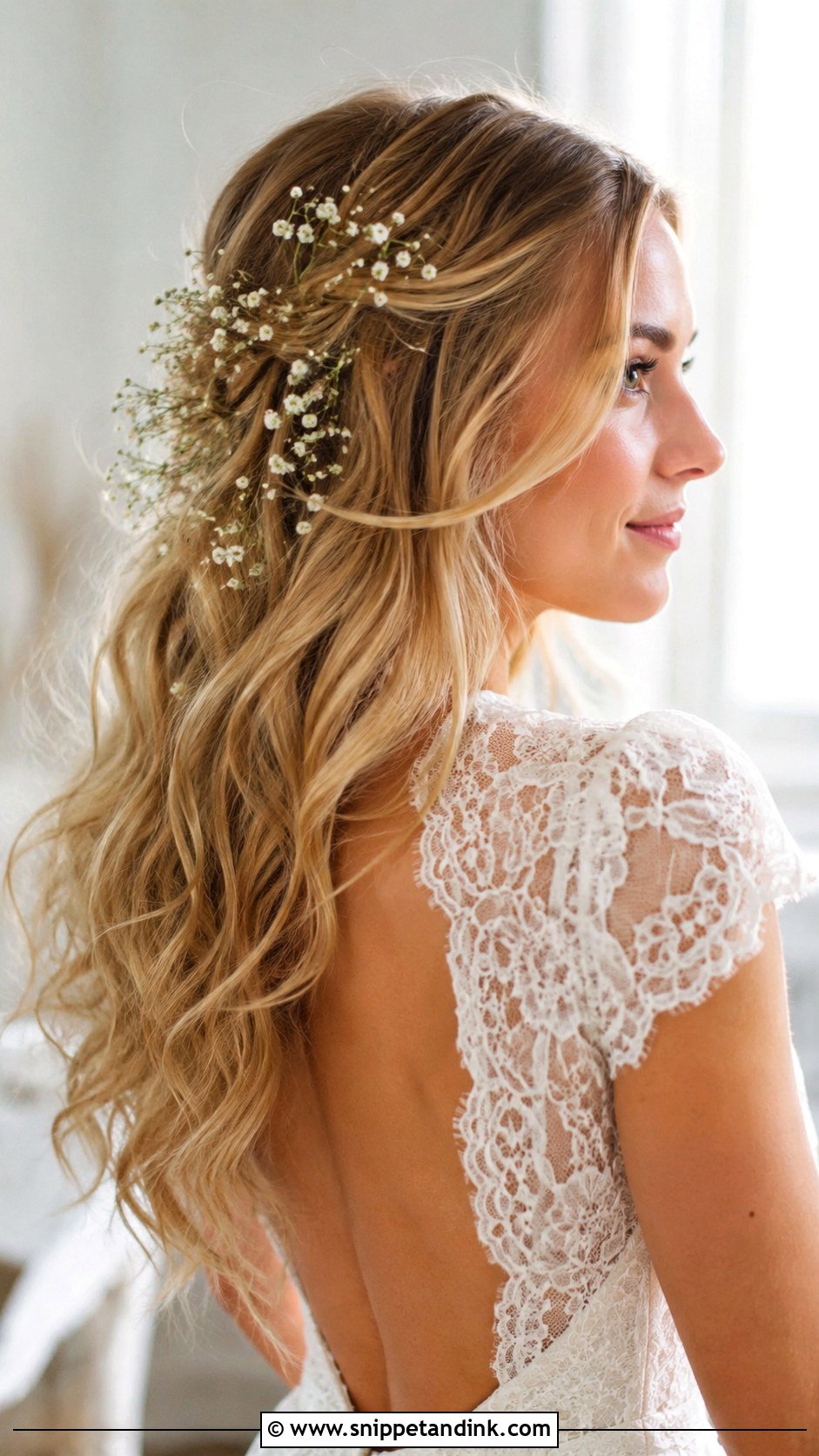 Mamma Mia Wedding Hair With Babys Breath - Snippet and Ink - 20 Mama Mia Wedding Hair Ideas