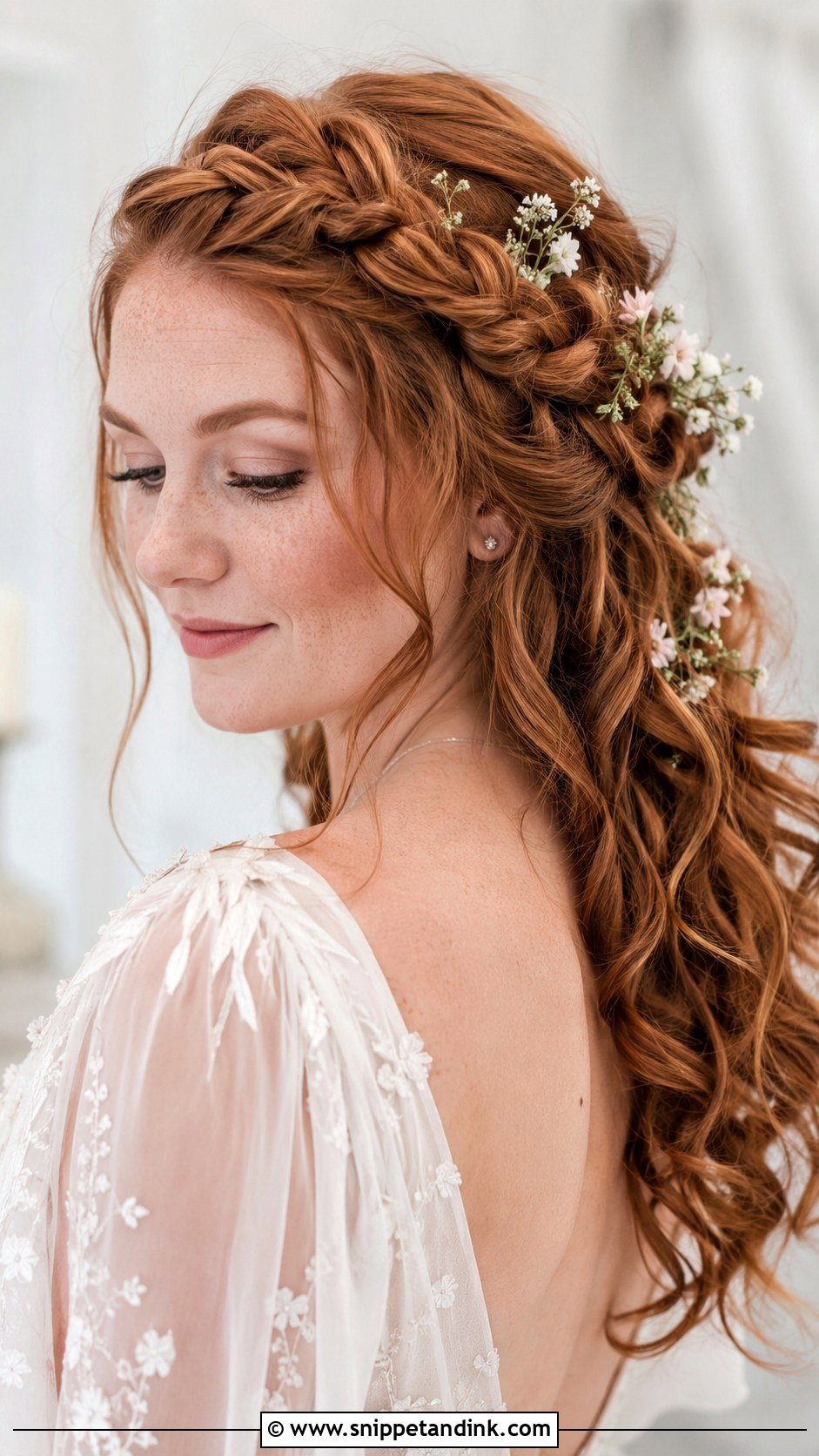 Mamma Mia Wedding Hair With Braided Crown - Snippet and Ink - 20 Mama Mia Wedding Hair Ideas
