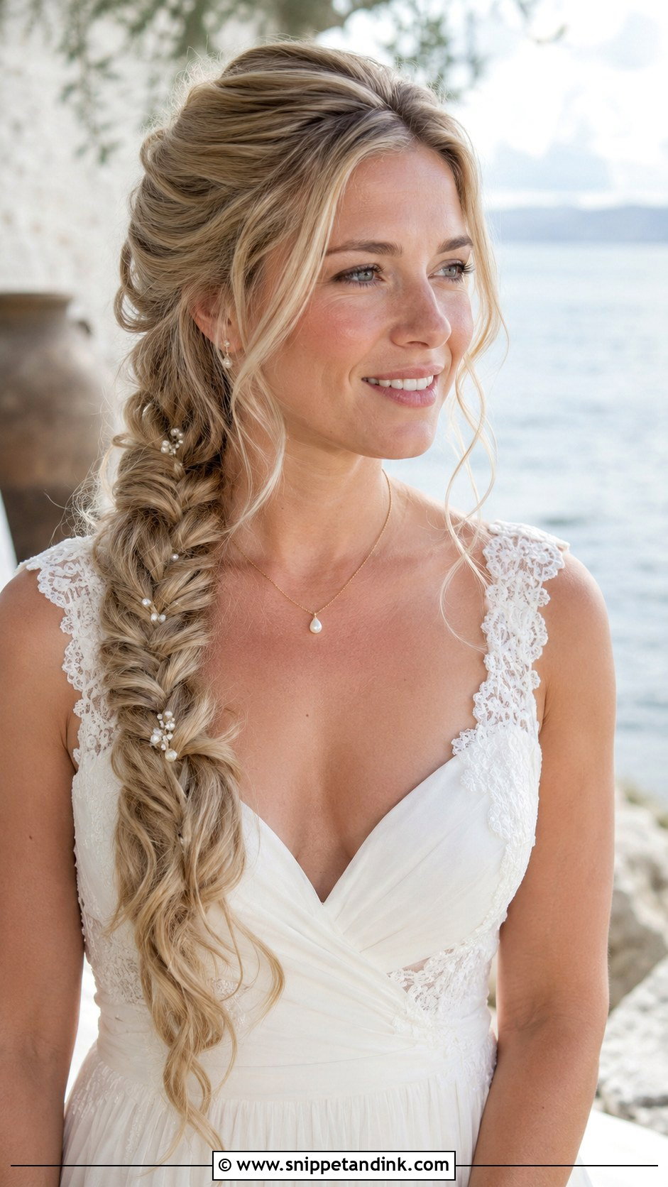Mamma Mia Wedding Hair With Fishtail Braid - Snippet and Ink - 20 Mama Mia Wedding Hair Ideas