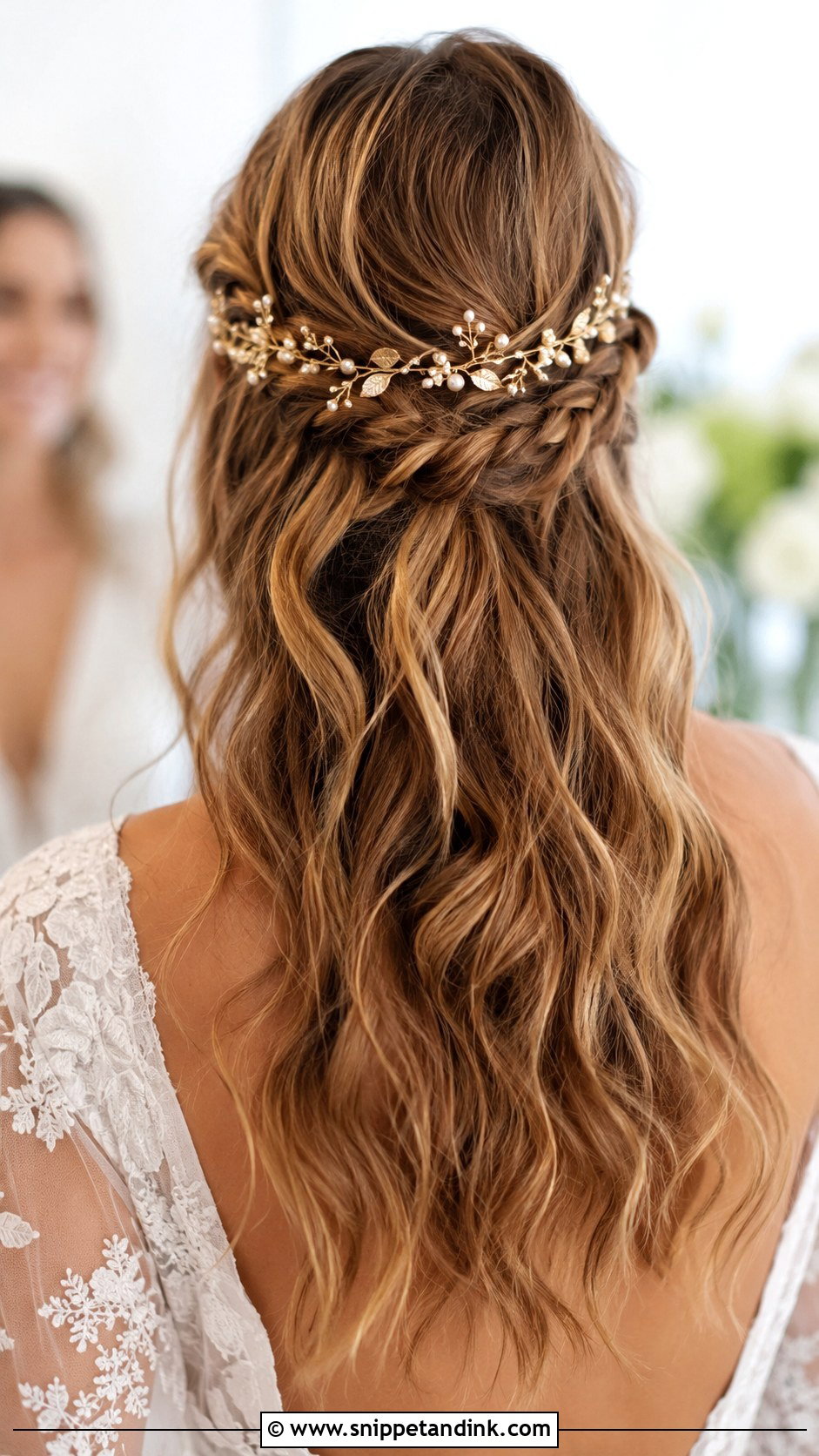 Mamma Mia Wedding Hair With Hair Vine - Snippet and Ink - 20 Mama Mia Wedding Hair Ideas