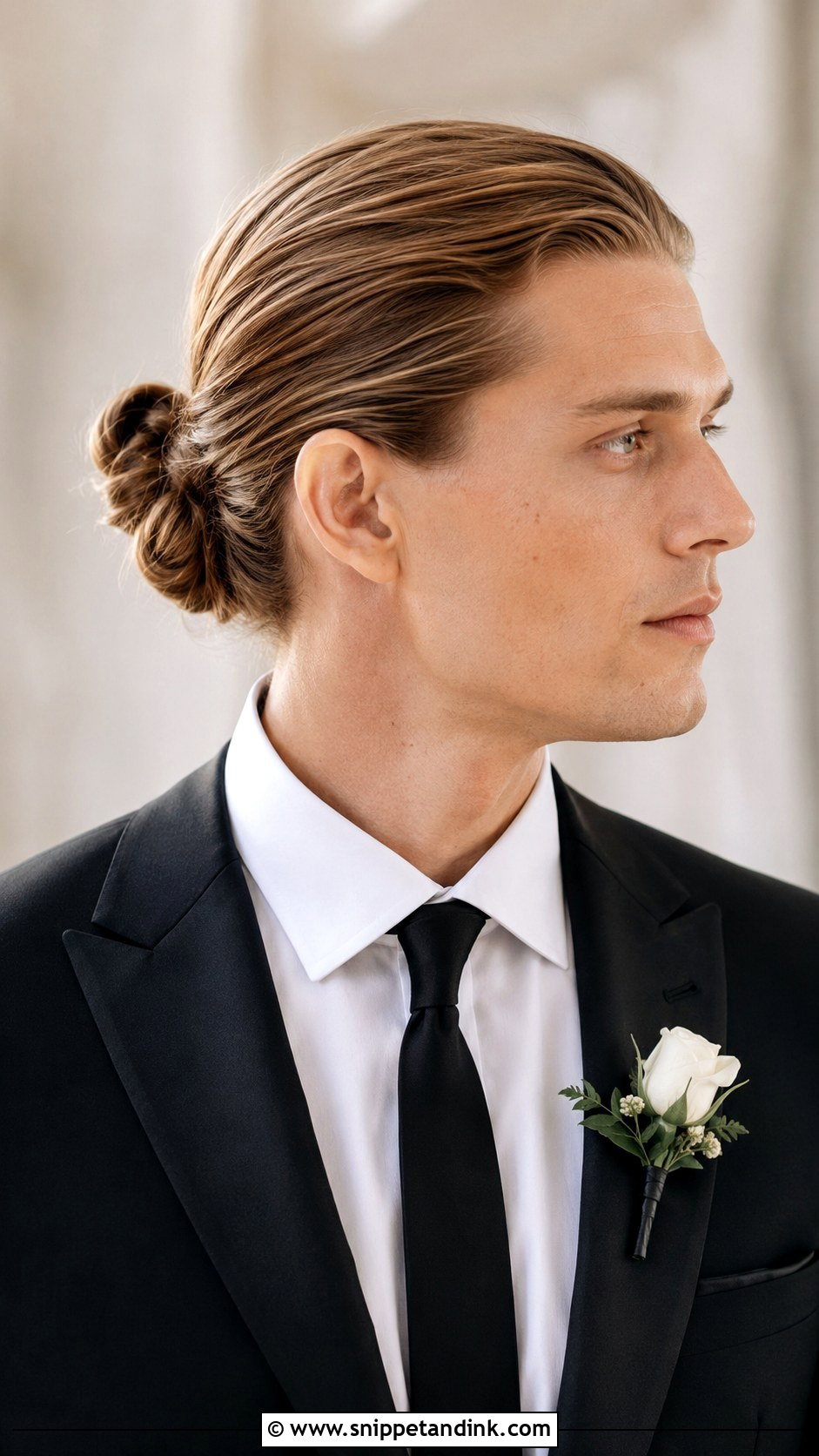 Man Bun Wedding Hair Men - Snippet and Ink - 15 Mens Hairstyles for Wedding