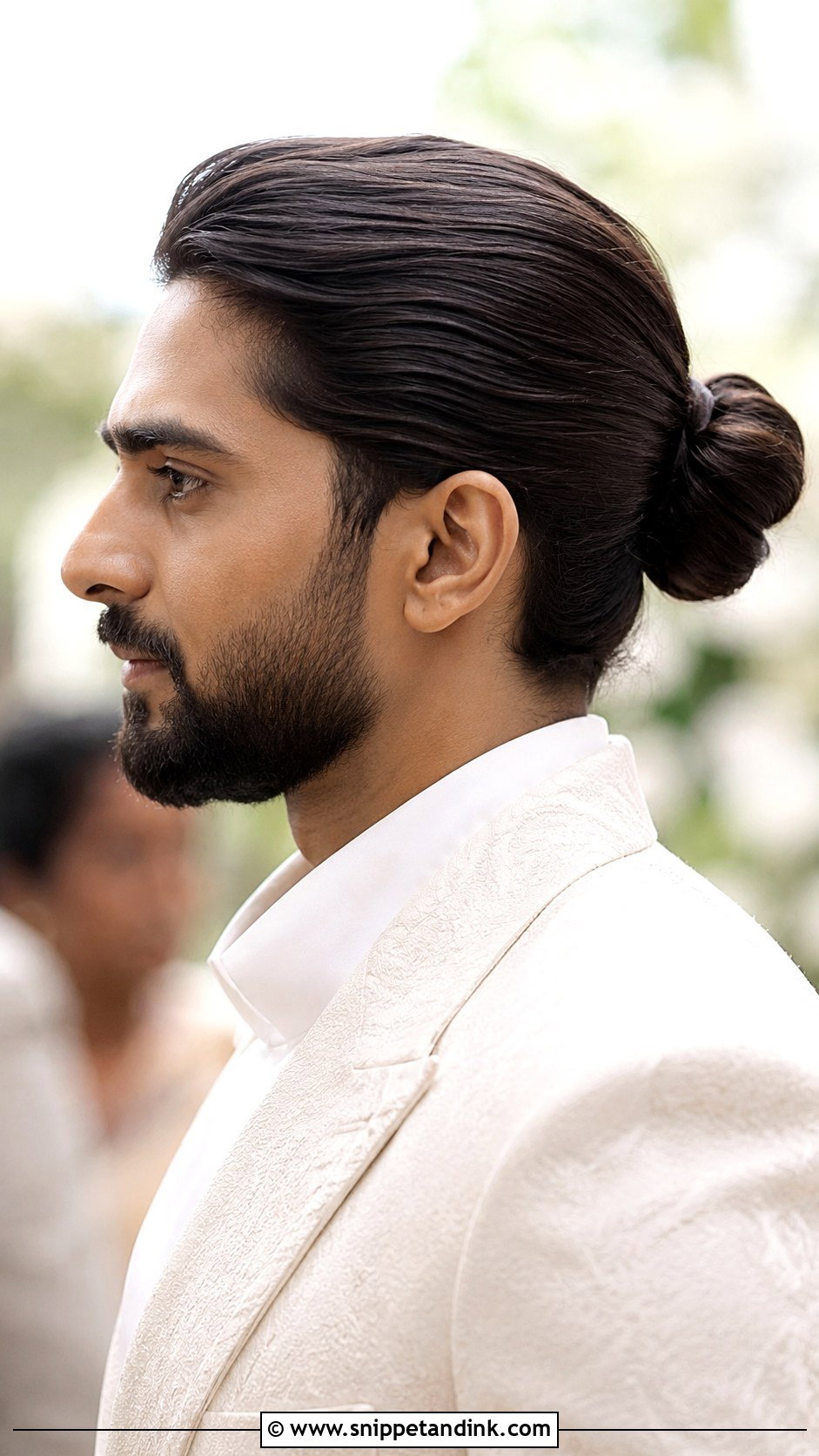 Man Bun Wedding Hairstyle - Snippet and Ink - 15 Men’s Wedding Hairstyles