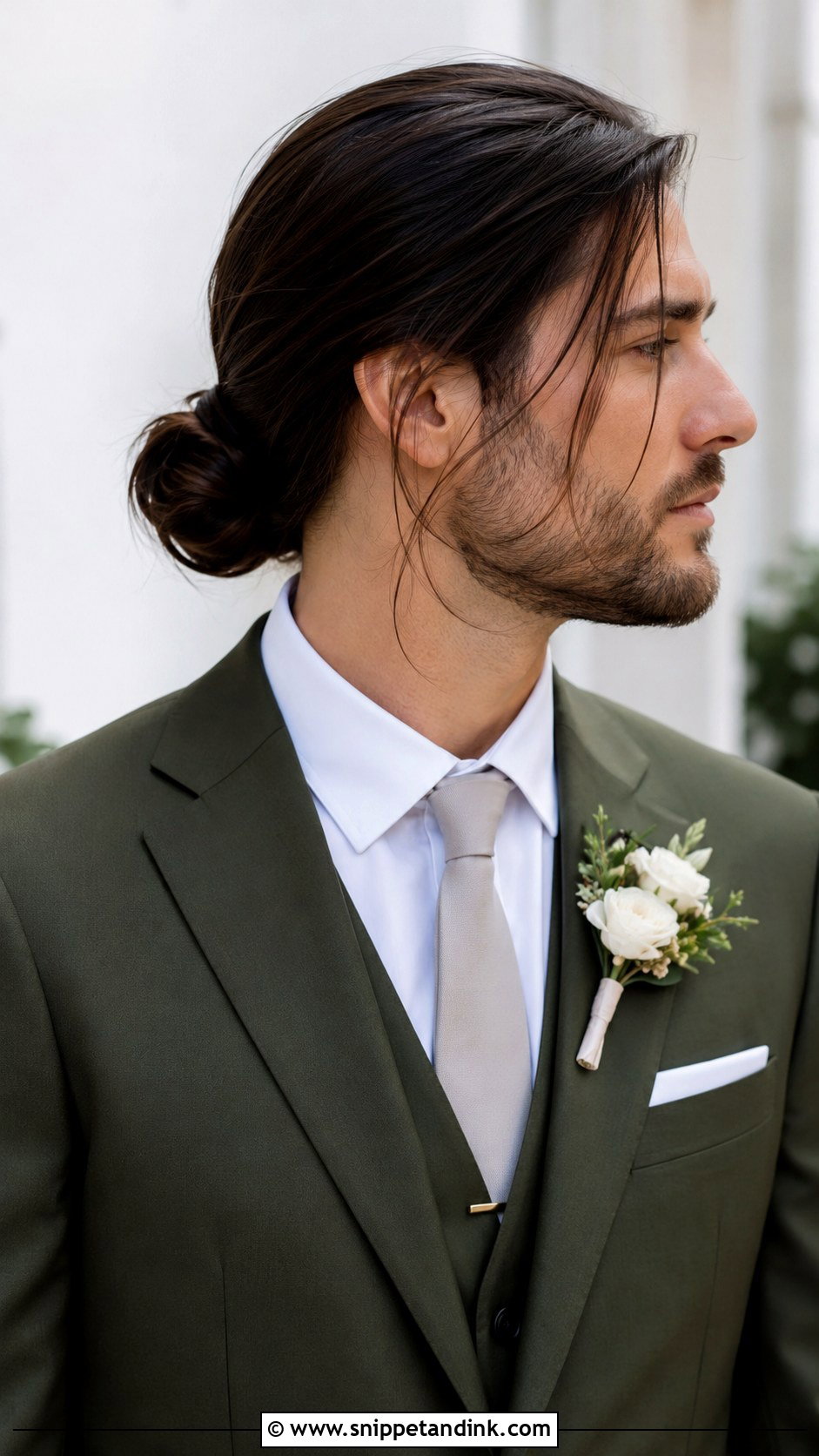 Man Bun Wedding Style - Snippet and Ink - 20 Mens Wedding Hairstyles