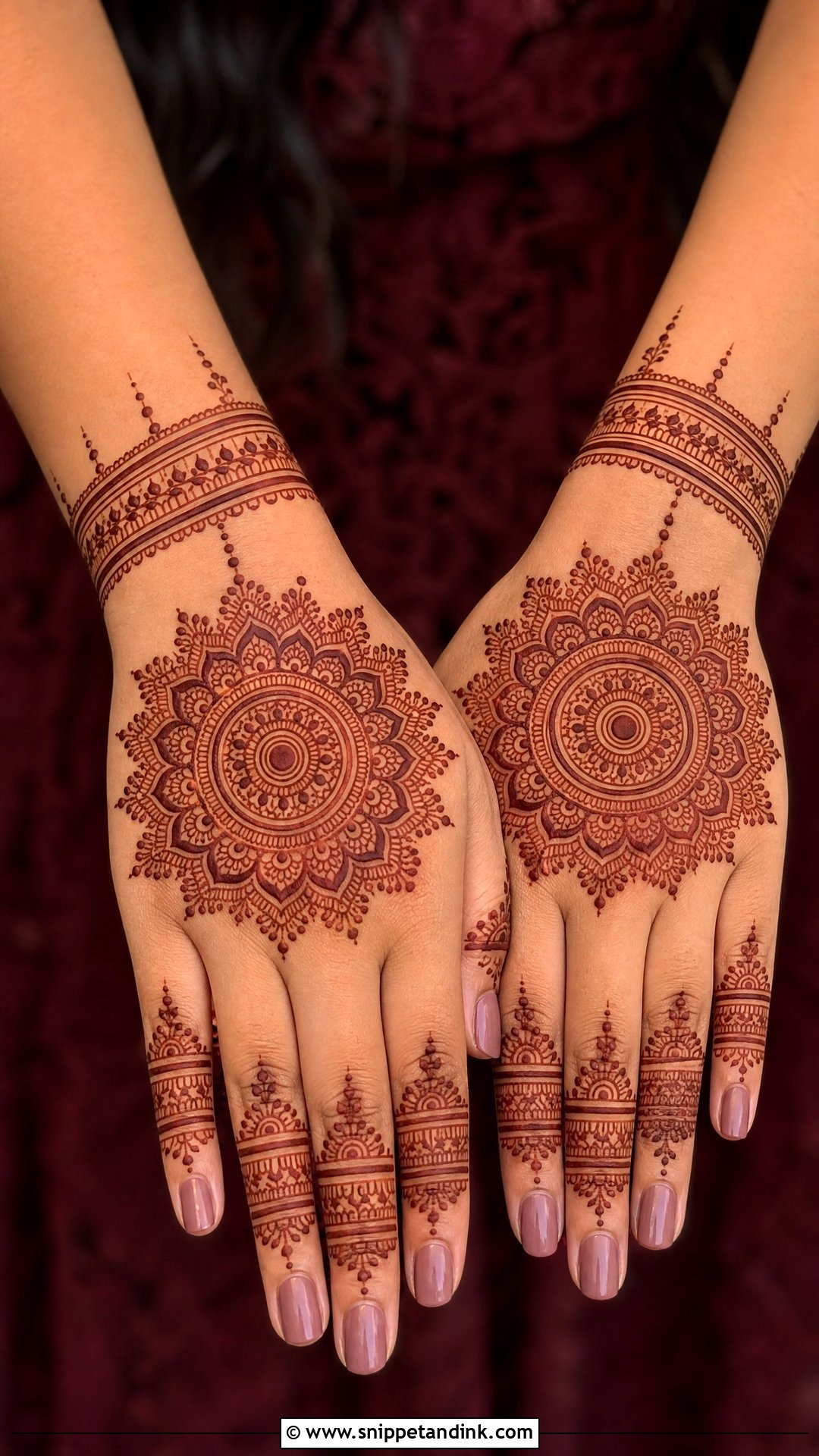 Mandala Back Hand Engagement Mehndi Design - Snippet and Ink - 20 Back Hand Engagement Mehndi Designs