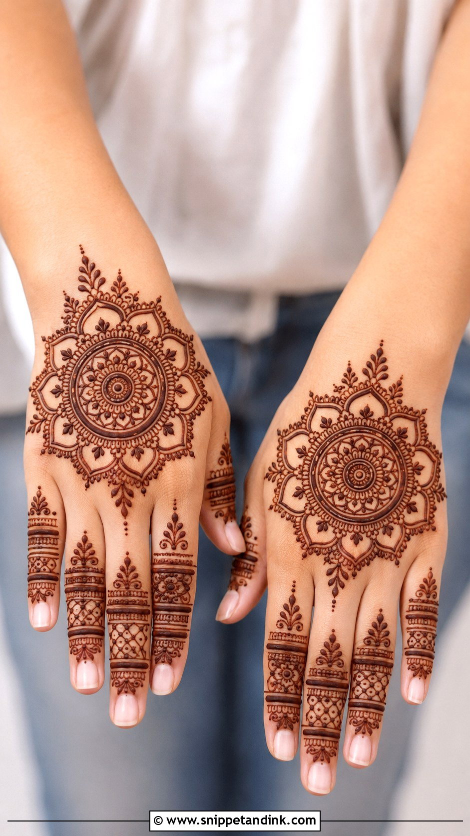 Mandala Back Hand Mehndi Design - Snippet and Ink - 35 Latest Mehndi Designs
