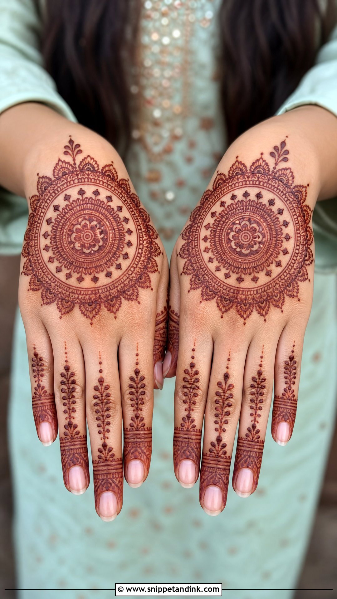 Mandala Back Hand Mehndi Design - Snippet and Ink - 35 Stylish Back Hand Mehndi Designs