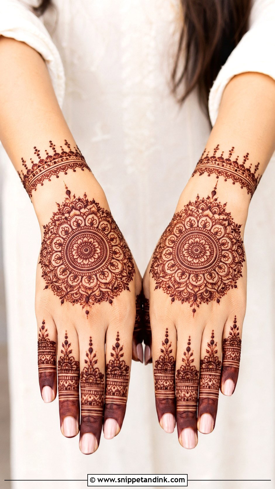 Mandala Back Hand Mehndi Design - Snippet and Ink - 35 Trendy Back Hand Mehndi Designs