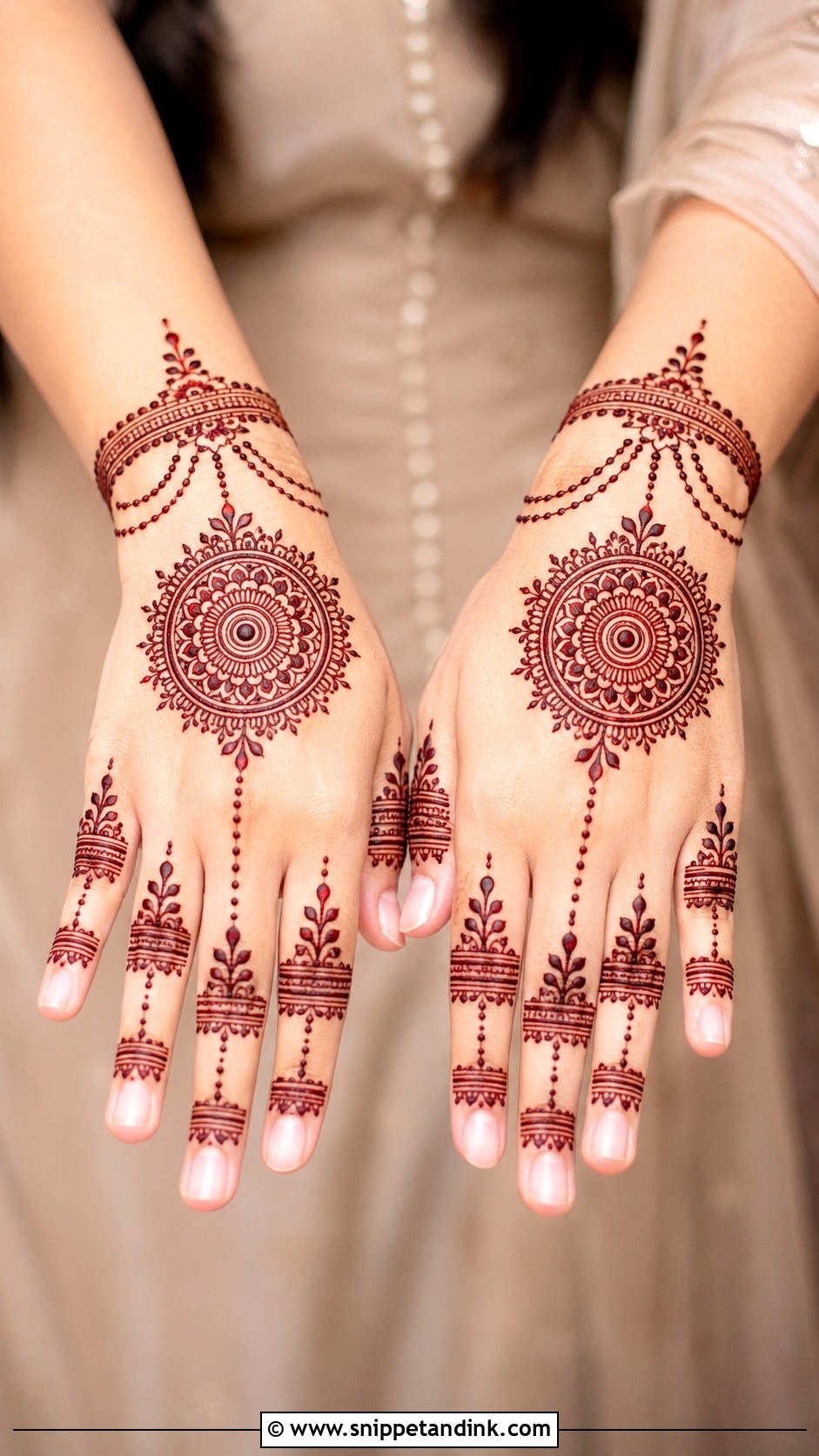 Mandala Back Mehndi Design - Snippet and Ink - 35 Back Mehndi Designs