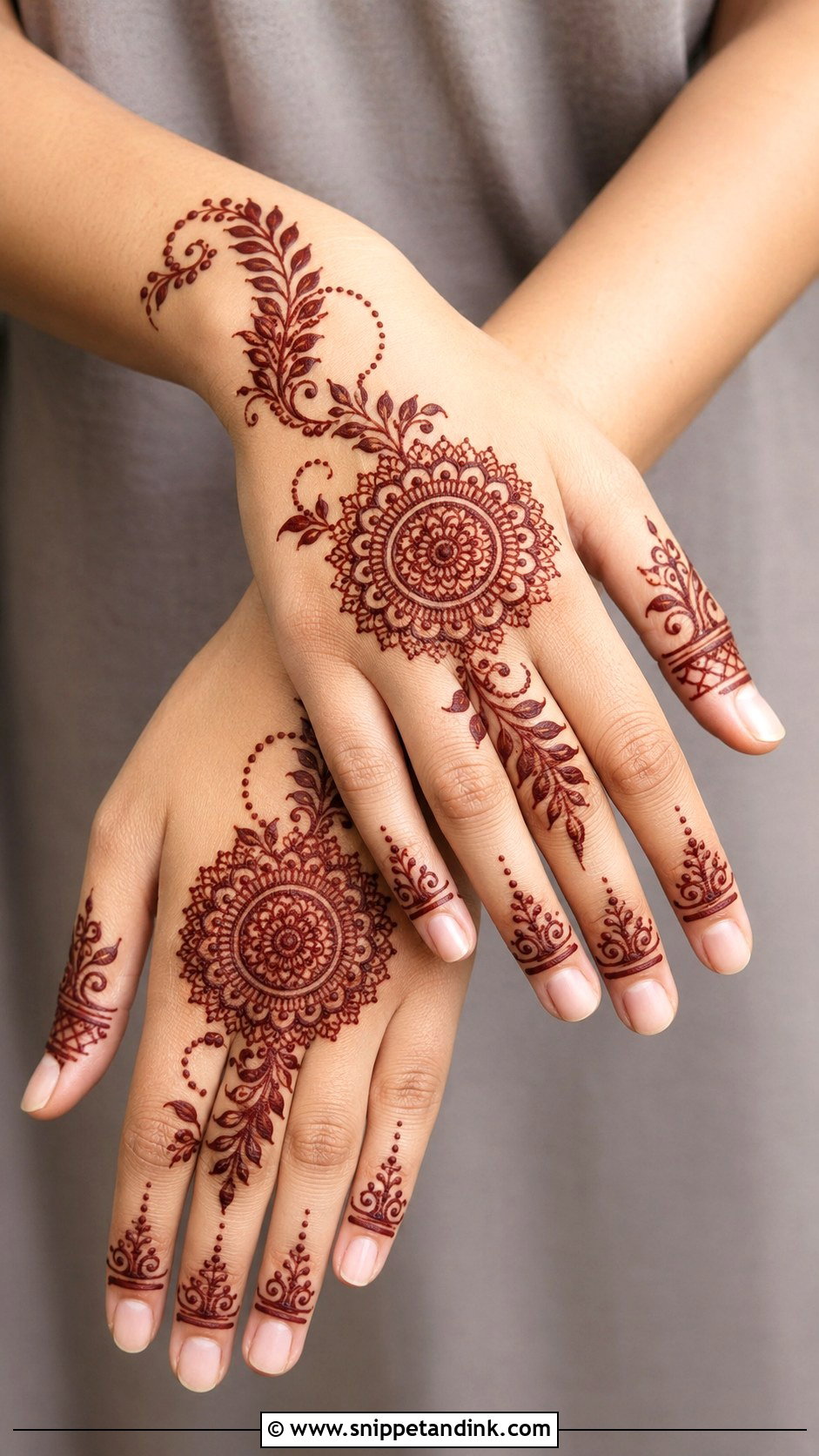 Mandala Bel Mehndi Design - Snippet and Ink - 30 Bel Mehndi Designs