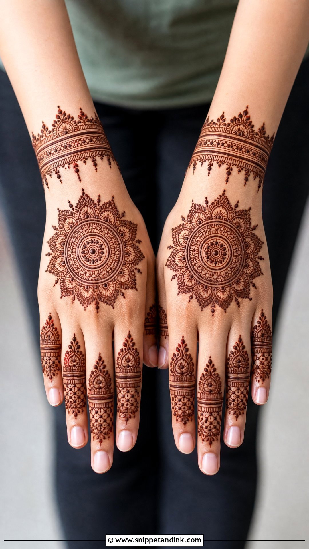 Mandala Bridal Back Hand Mehndi Design - Snippet and Ink - 25 New Bridal Back Hand Mehndi Designs
